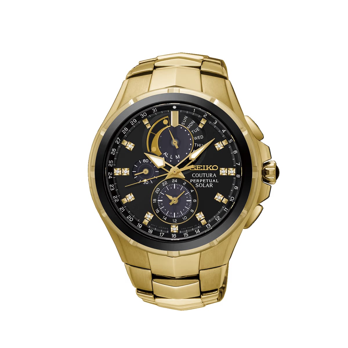 Seiko Coutura Perpetual Solar Watch - Black - SSC572P1