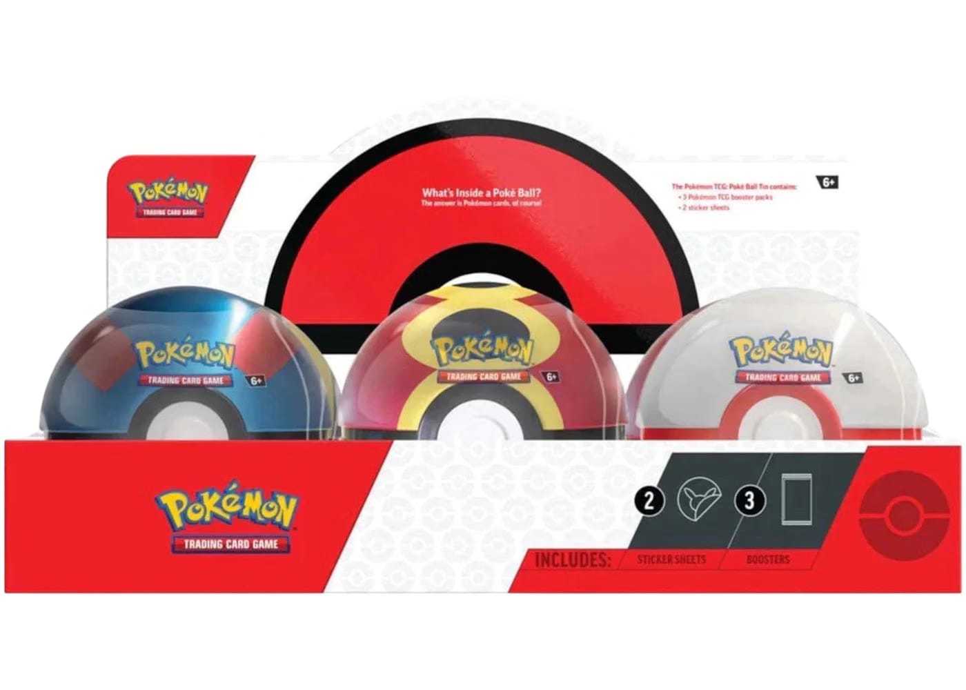 2025 Pokemon Poke Ball Winter 6 Tin Case
