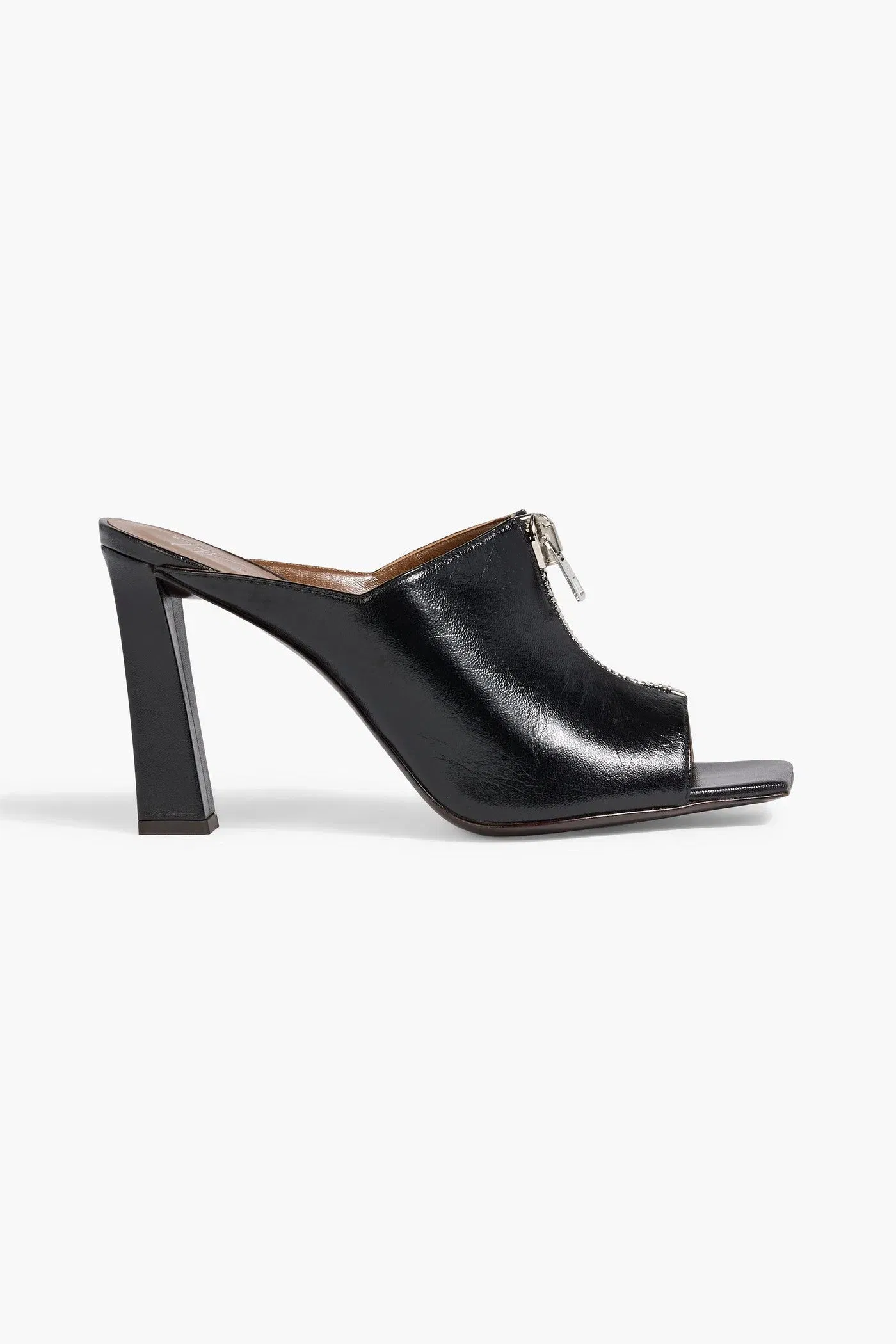 Giuseppe Zanotti Oraine 90 Zip-Detailed Leather Mules Black Women's