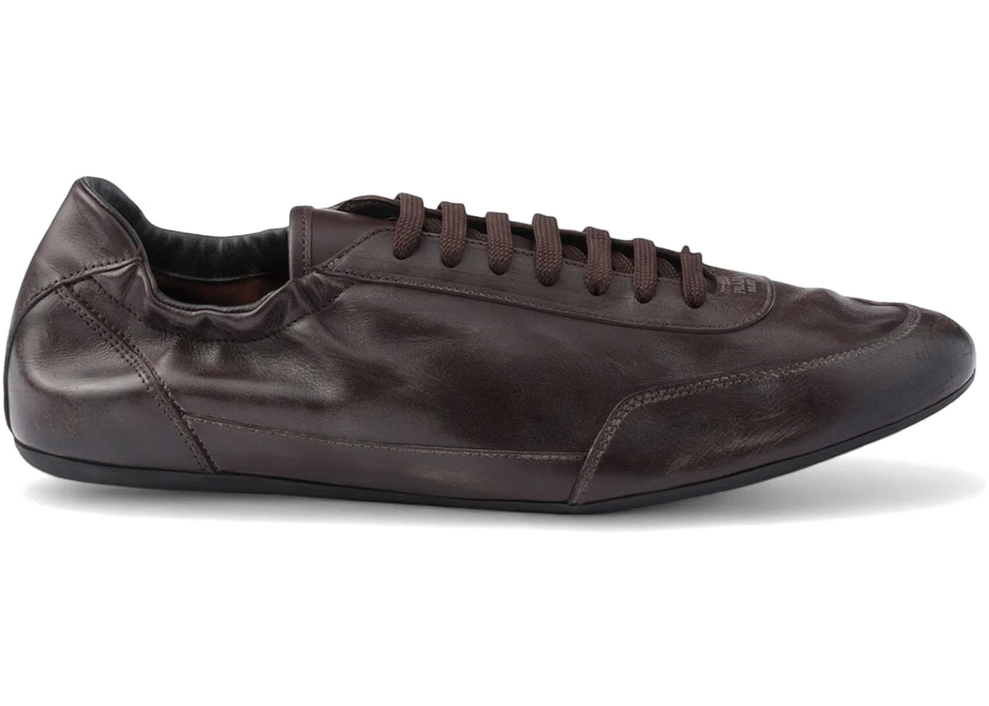Prada Collapse Sneakers Leather Dark Brown