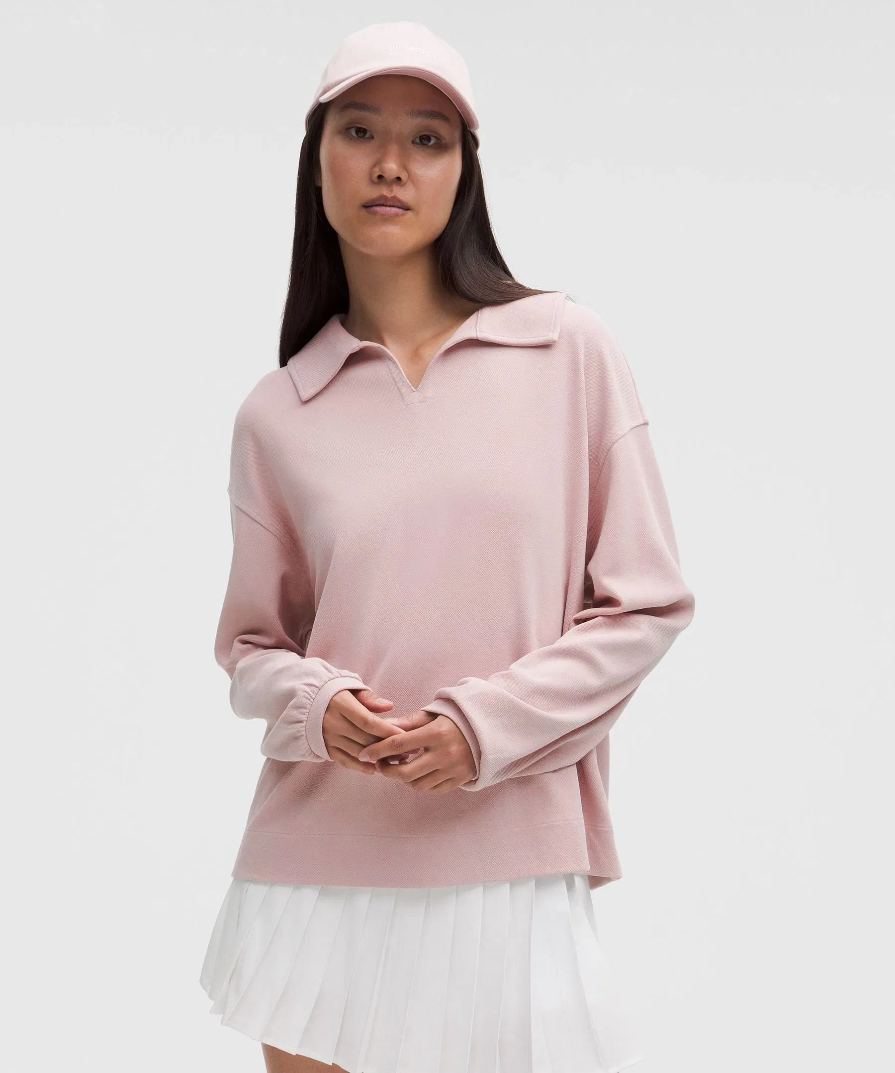 Lululemon Softstreme Pique Oversized Long-Sleeve Polo Shirt
