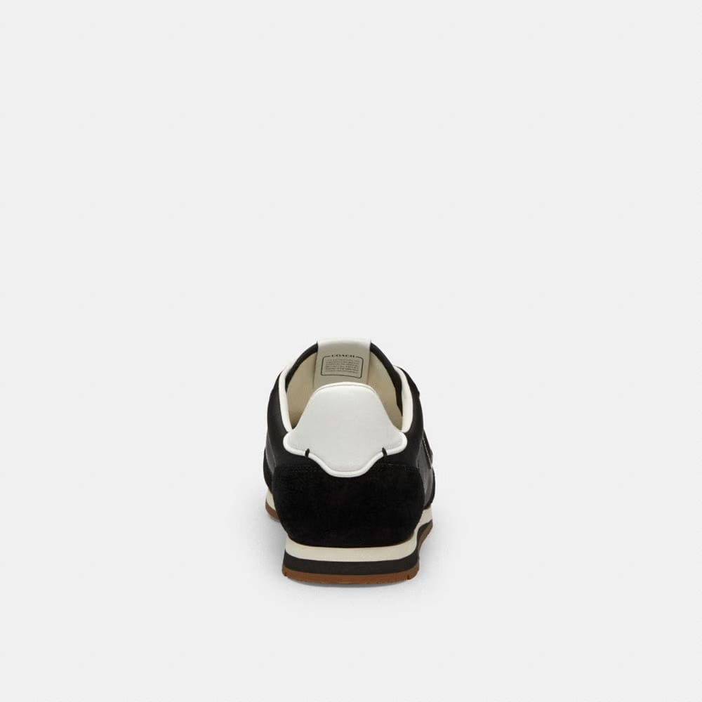 Men's Coach Flat Sneaker Black Optic White
