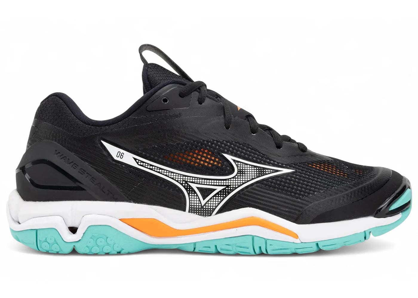 Mizuno Wave Stealth 6 Black Tangelo Ice Green