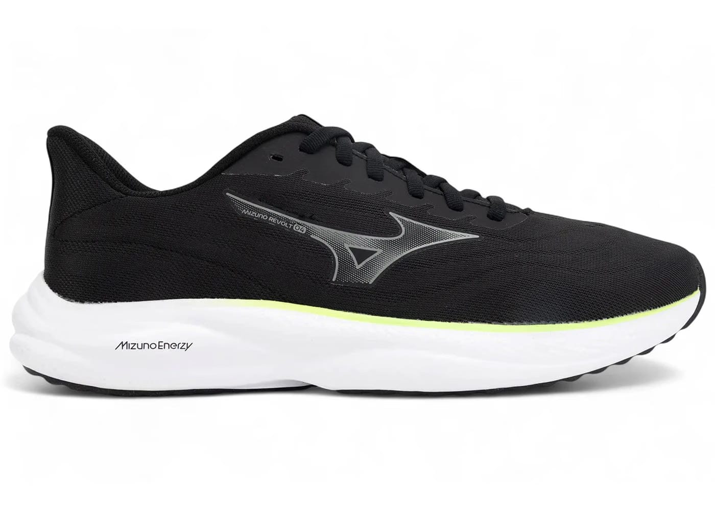 Mizuno Revolt 4 Black Ultimate Gray Glowing Apple