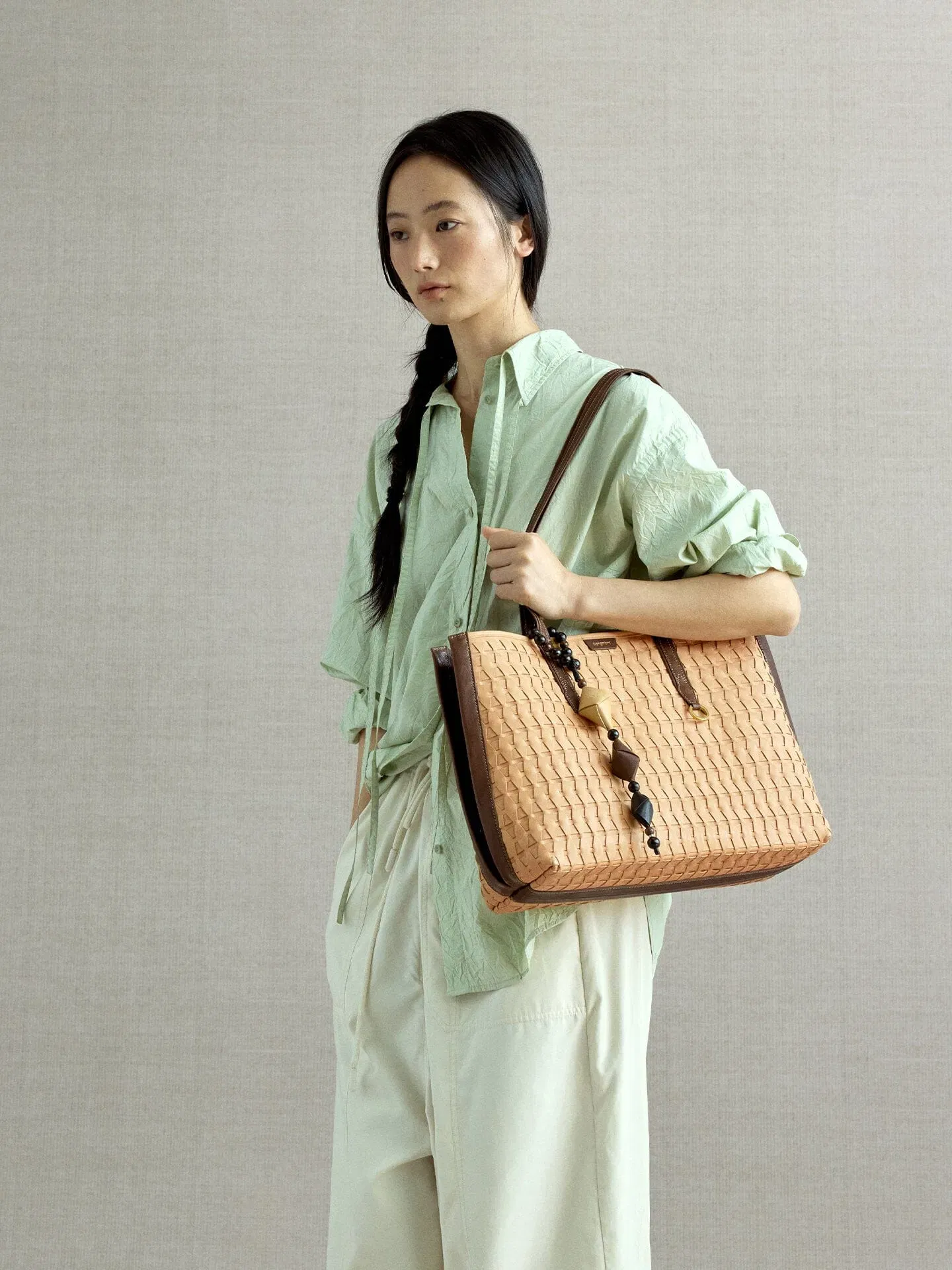 Songmont Medium Lattice Tote Sulfur