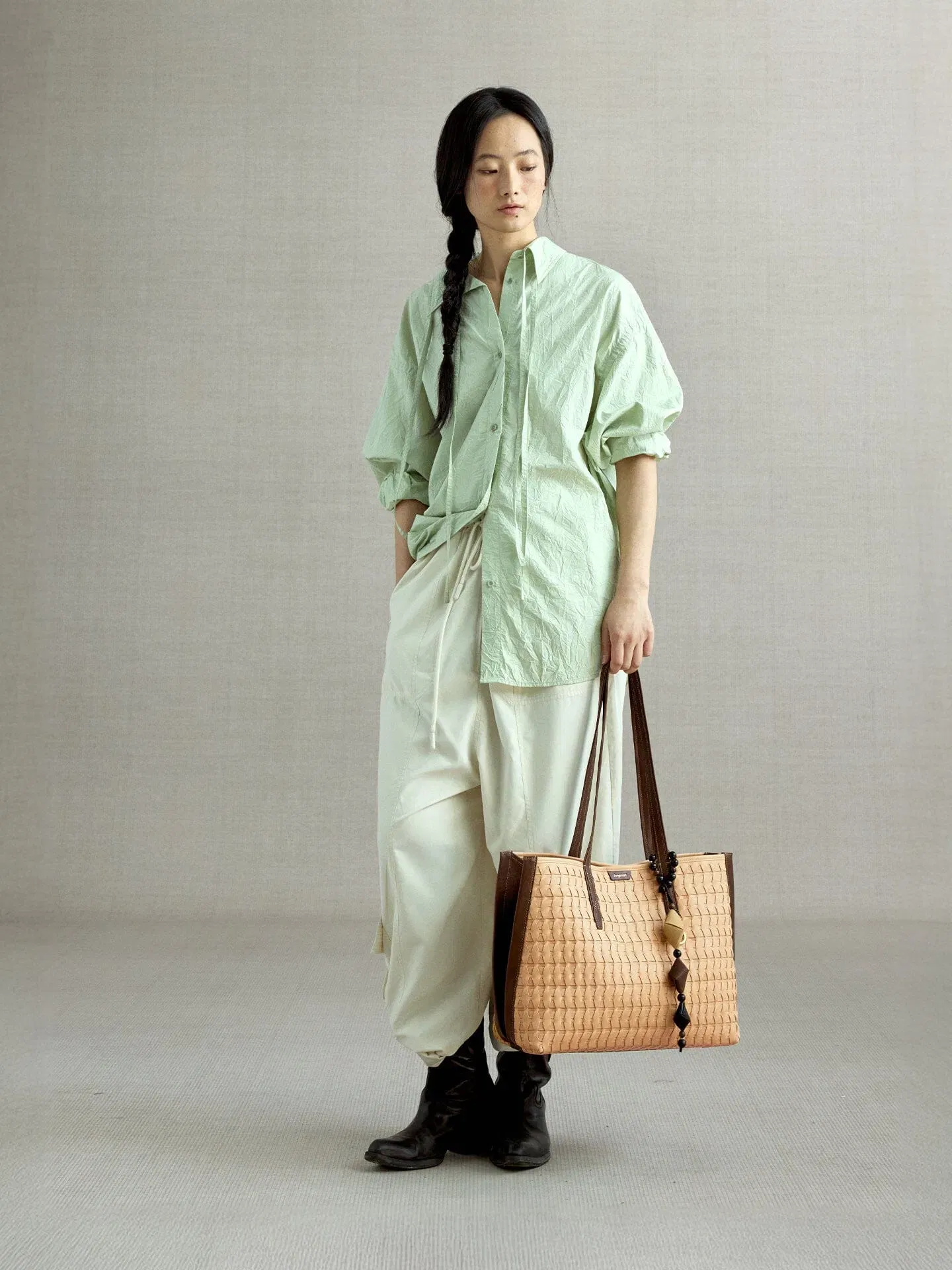 Songmont Medium Lattice Tote Sulfur