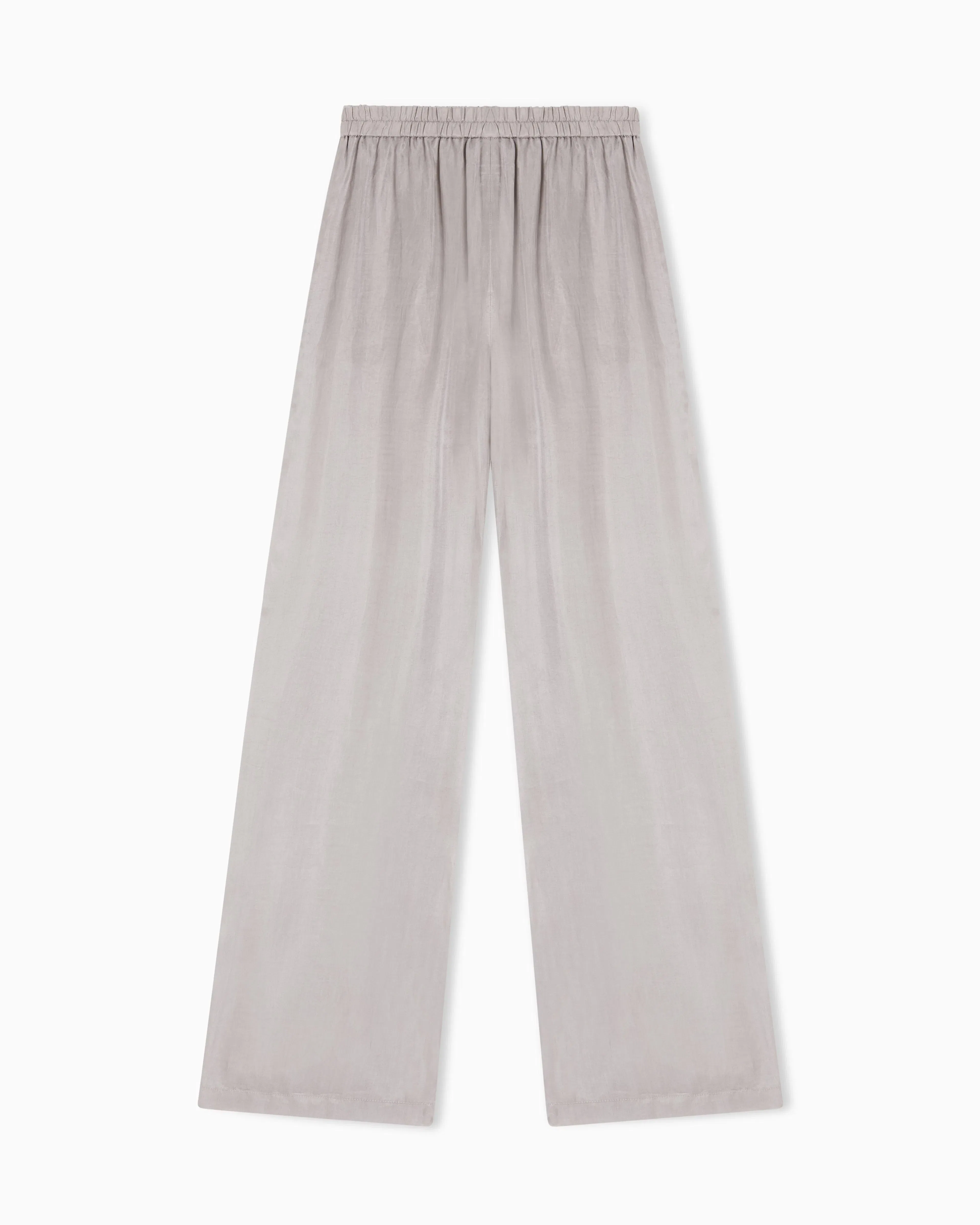 Emporio Armani Elasticated-waist trousers in flowing washed Lyocell