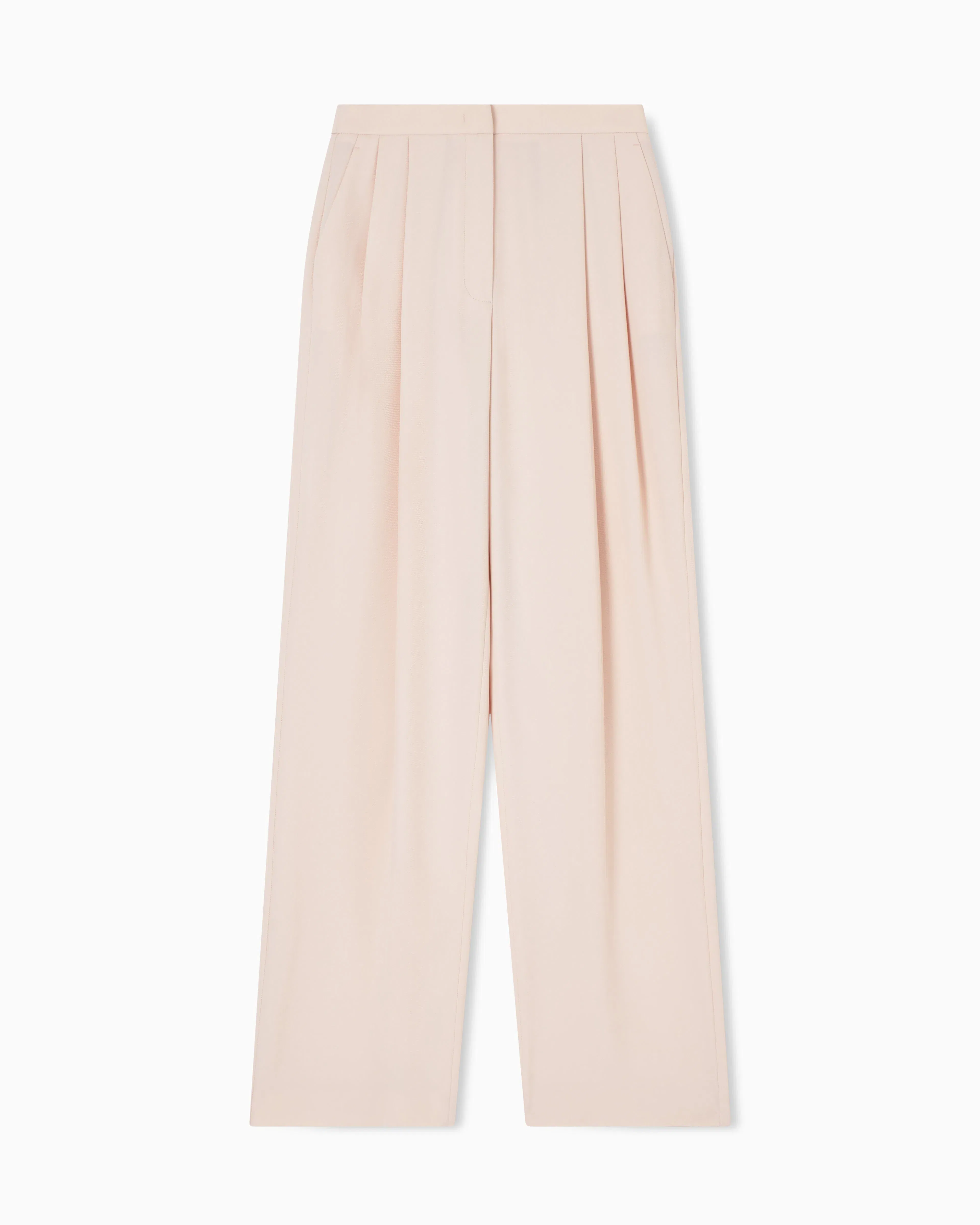 Emporio Armani Technical gabardine trousers with pleats