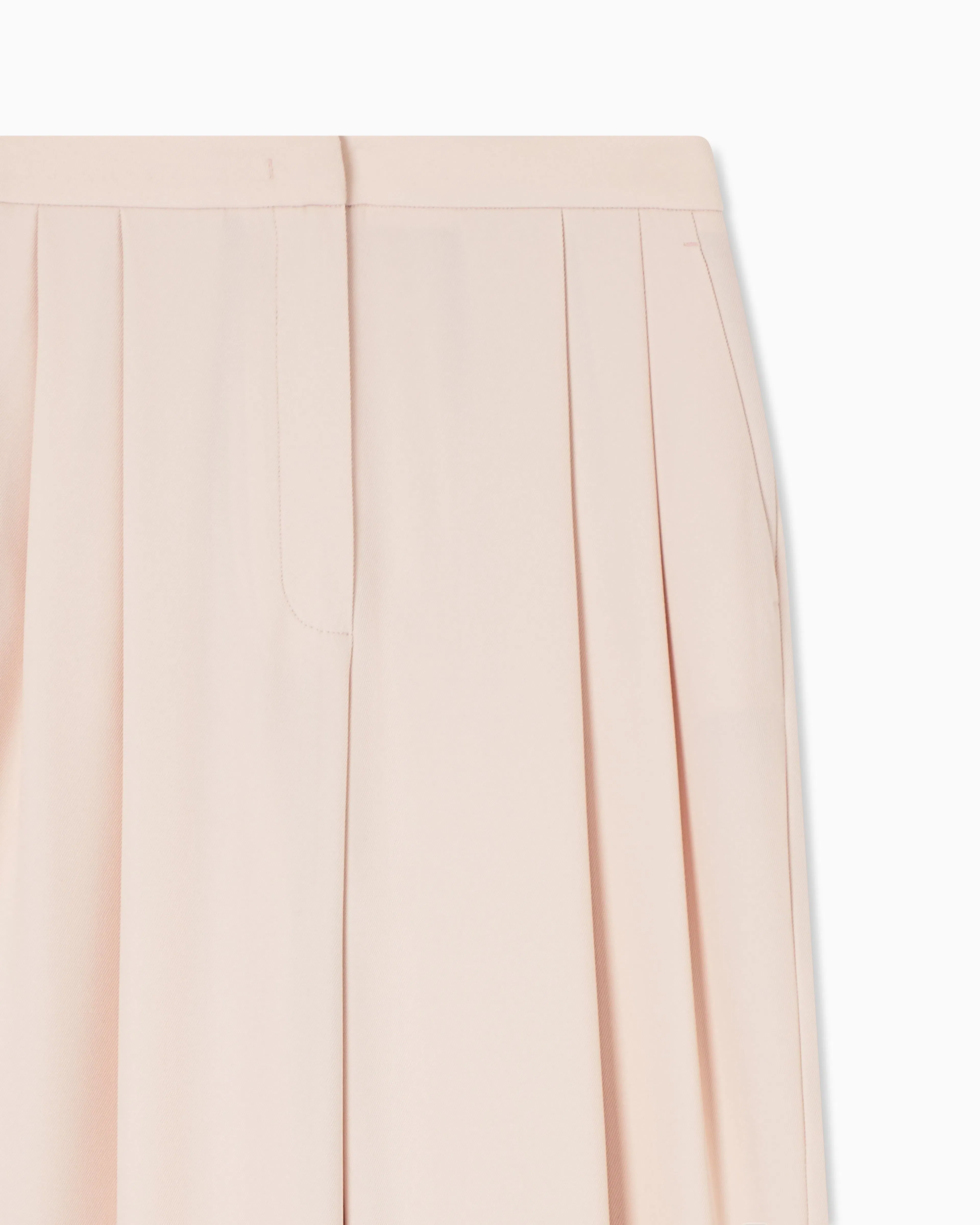 Emporio Armani Technical gabardine trousers with pleats