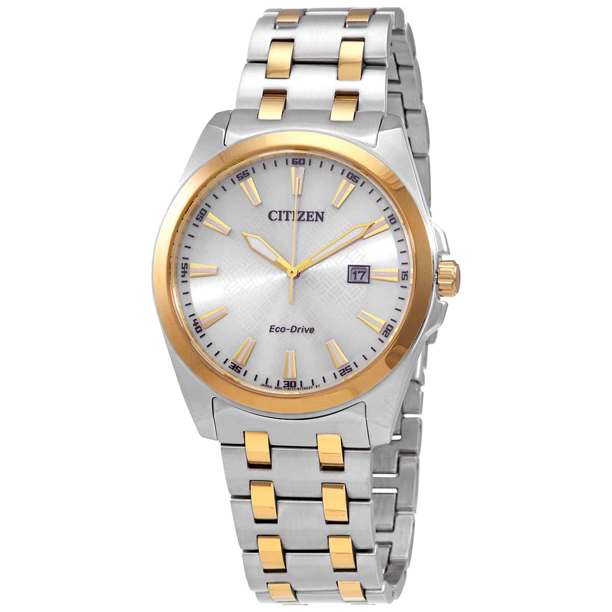 Citizen Sport Luxury Chrono Men Quartz Silver Dial Analog Stainless Steel Watch Bm7534-59A