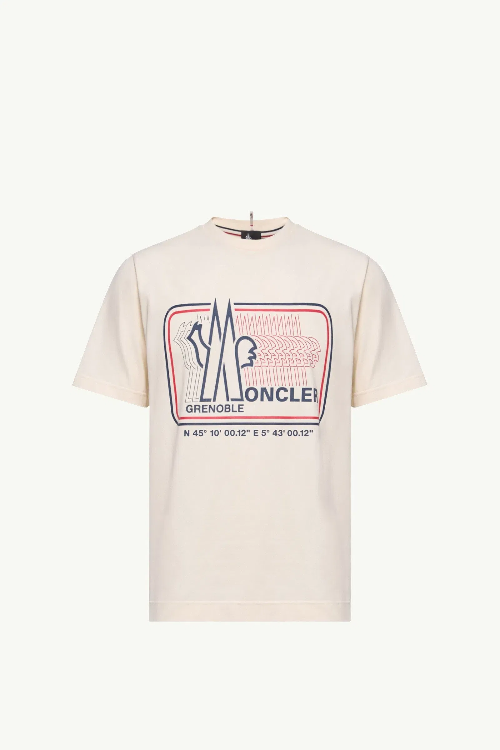 Moncler Logo Cotton Blend T-Shirt White Ivory White Ivory