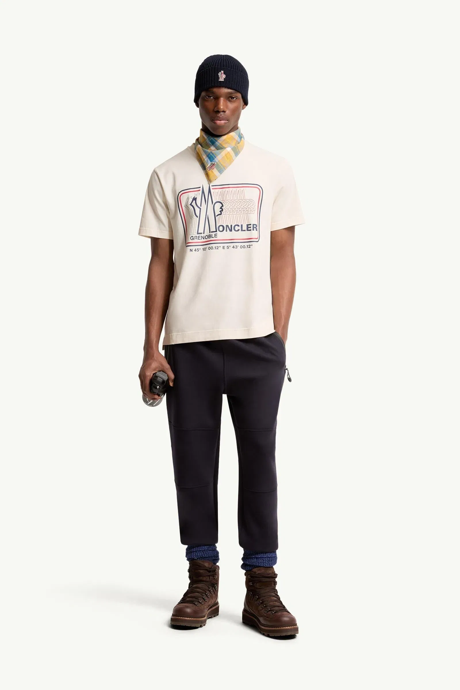 Moncler Logo Cotton Blend T-Shirt White Ivory White Ivory