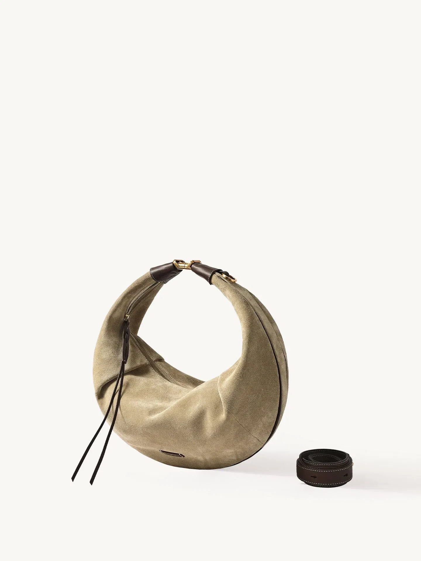 Songmont Large Luna Hobo Bag Dune Suede