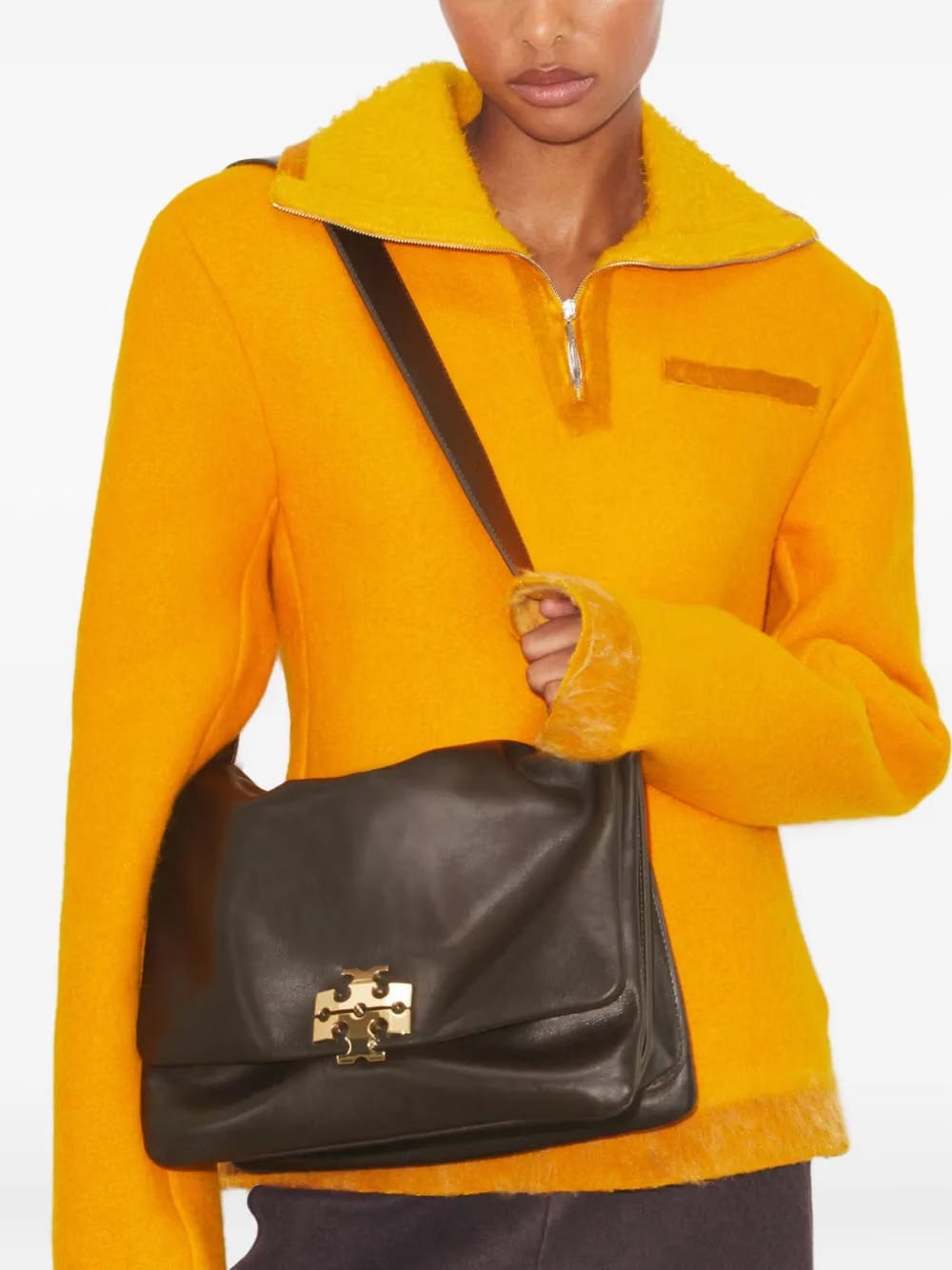 large Charlie logo shoulder bag