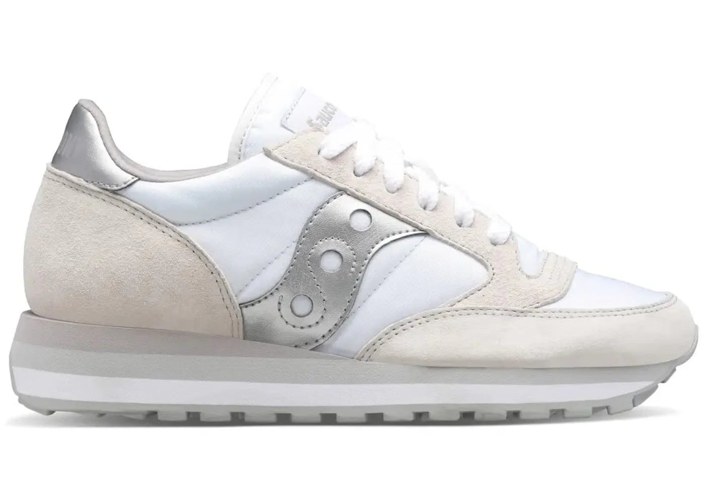 Saucony Jazz Triple White Silver Womens