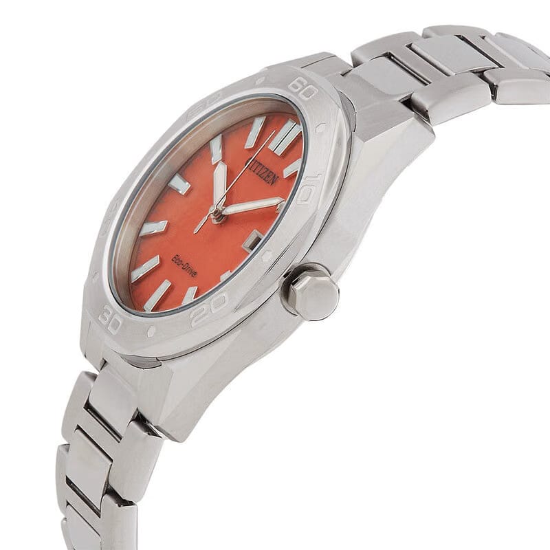 Citizen Eco-Drive Orange Dial Mens Watch