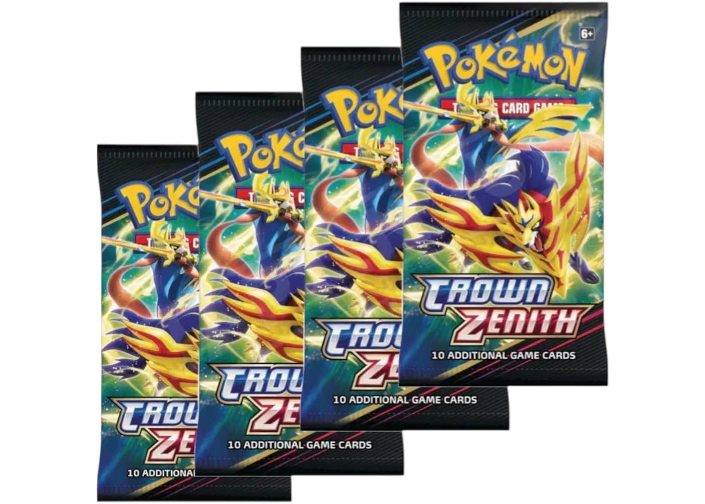 Pokemon Sword & Shield Crown Zenith Booster Pack 4X Lot Artwork May Vary