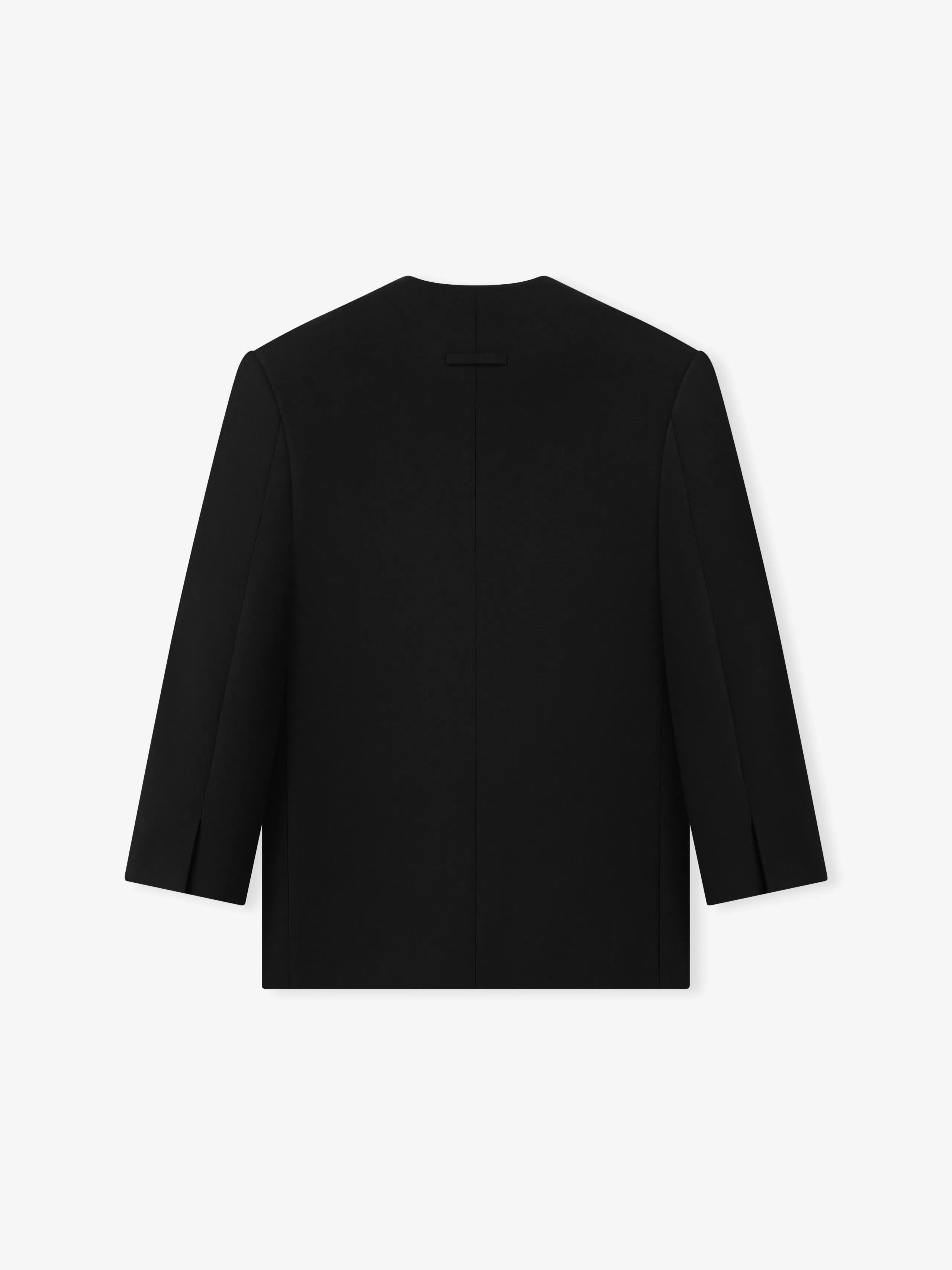 Essentials Double Weave Wool Crewneck Jacket Black