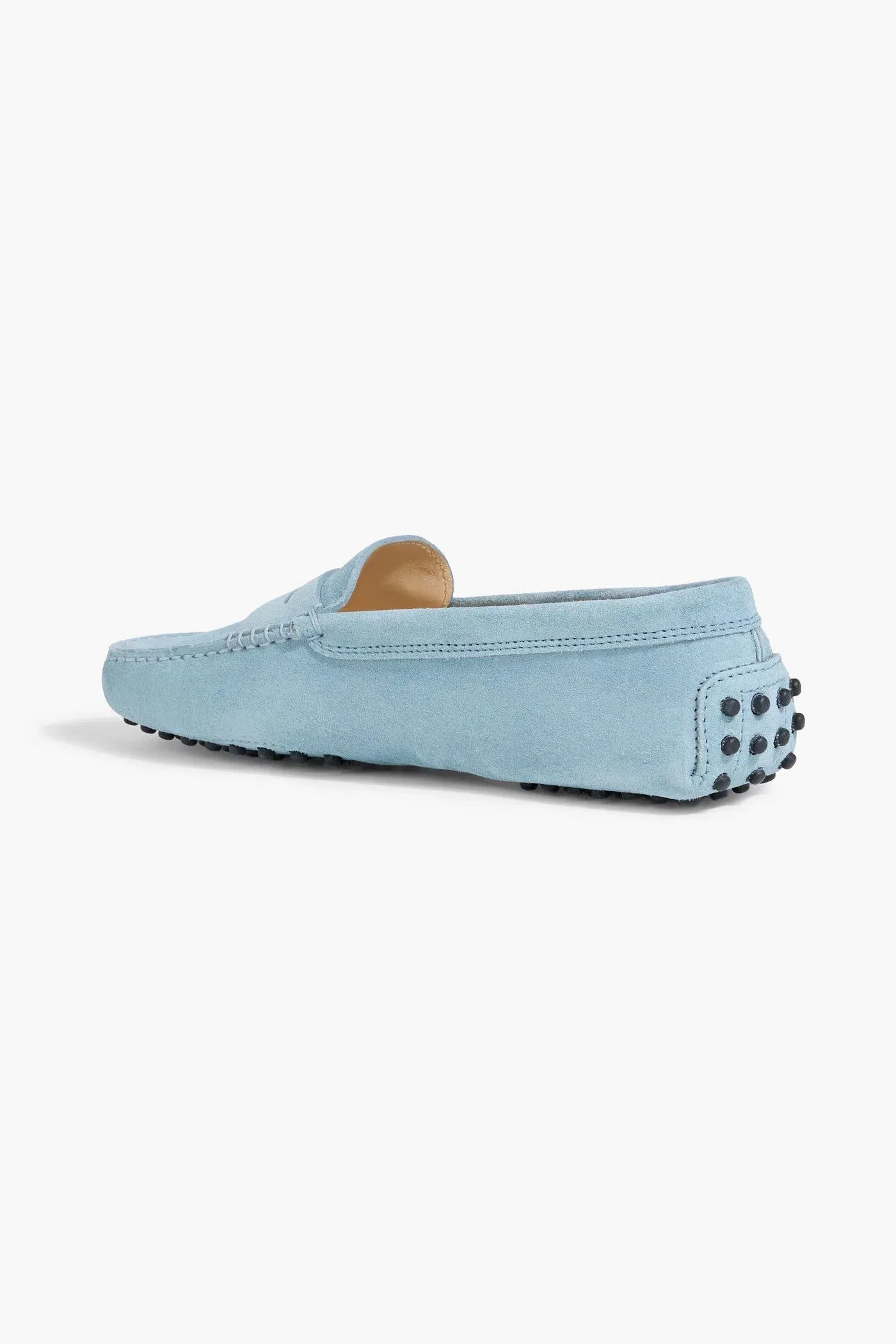 Tod's Gommino Suede Loafers Light Blue Women's