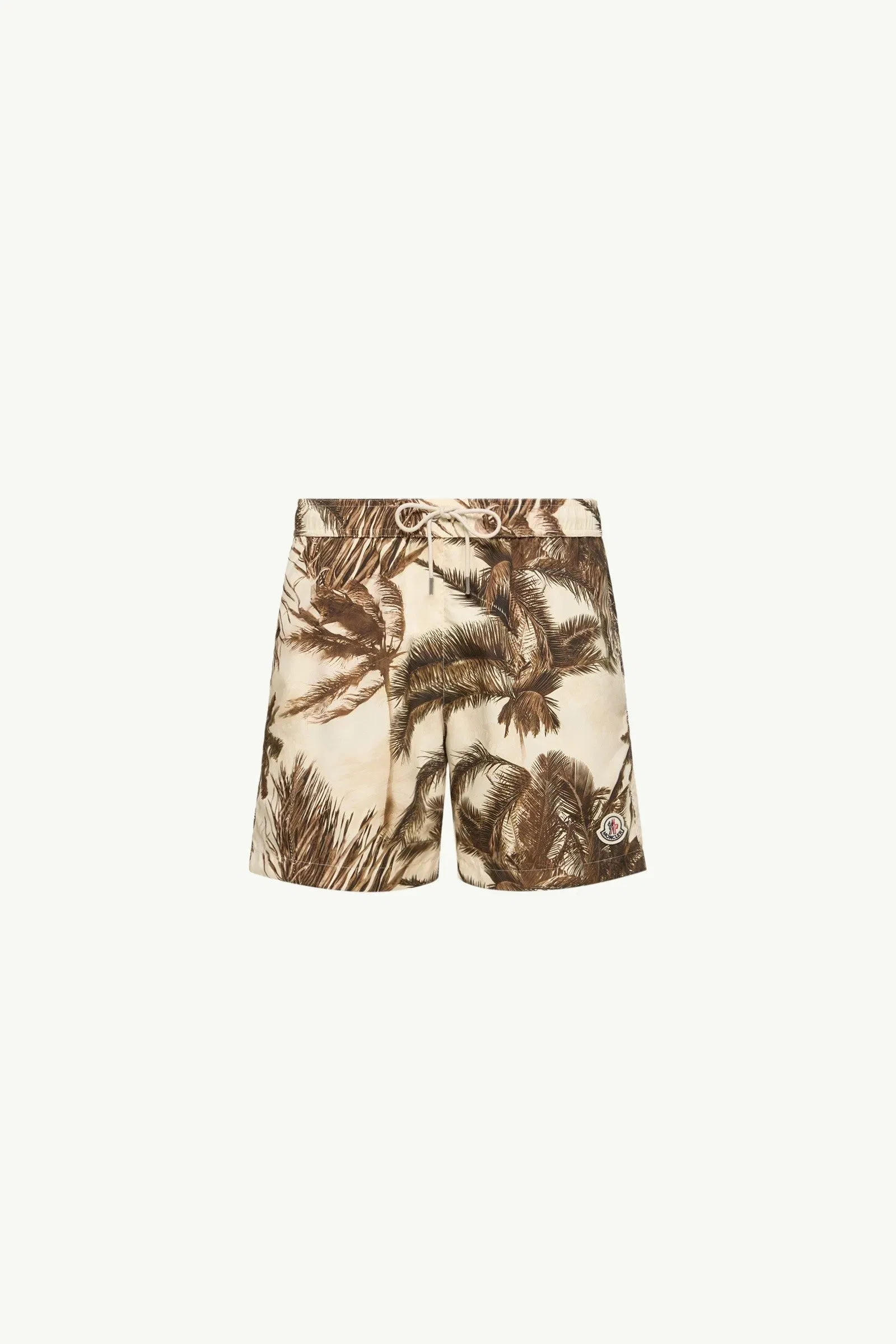 Moncler Patterned Swim Shorts Beige & Green Beige & Green