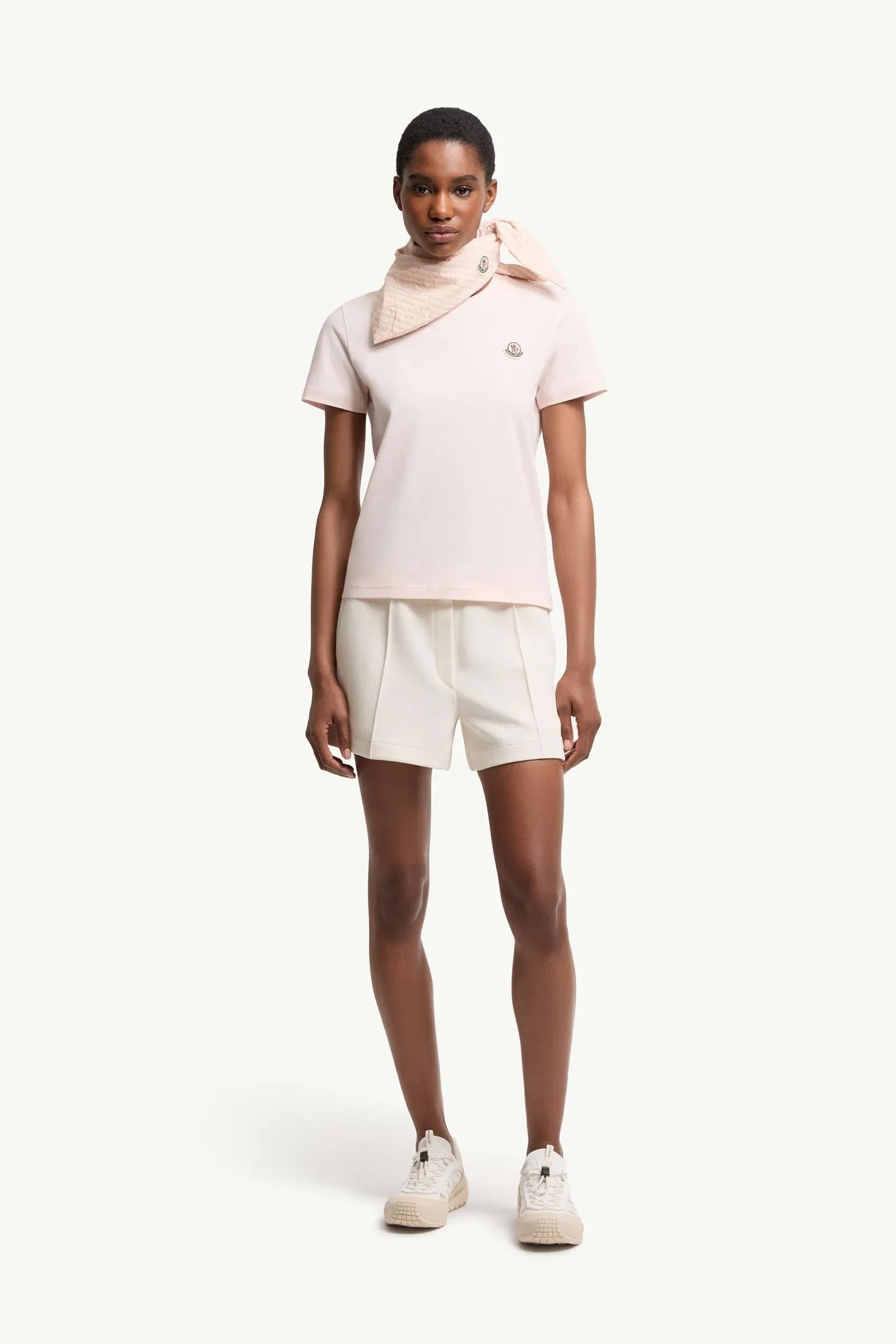 Moncler Logo Patch Cotton T-Shirt (Pack Of Three) Blue & White & Pink Blue & White & Pink