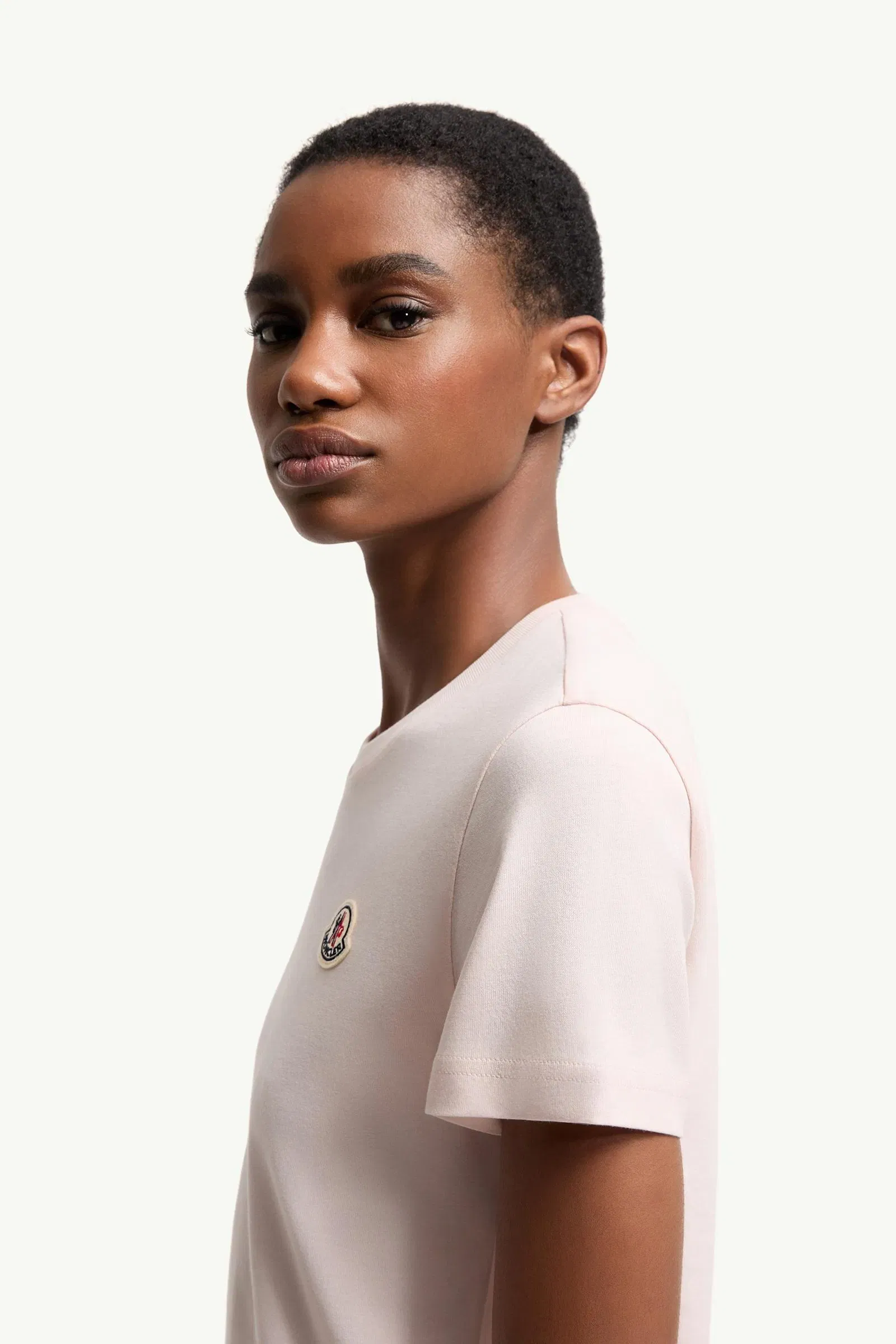 Moncler Logo Patch Cotton T-Shirt (Pack Of Three) Blue & White & Pink Blue & White & Pink