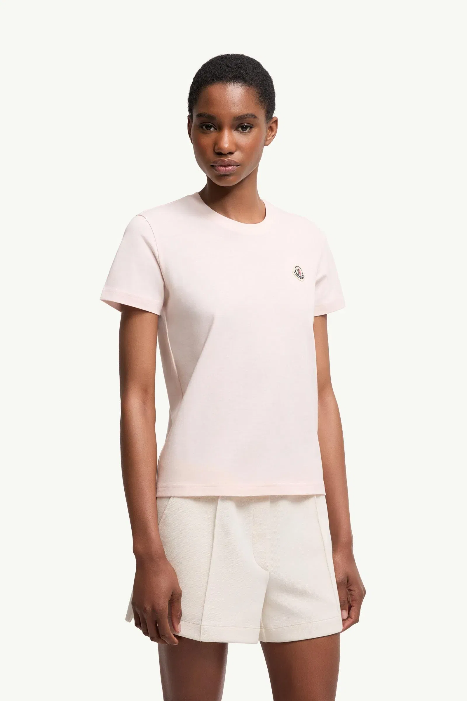 Moncler Logo Patch Cotton T-Shirt (Pack Of Three) Blue & White & Pink Blue & White & Pink