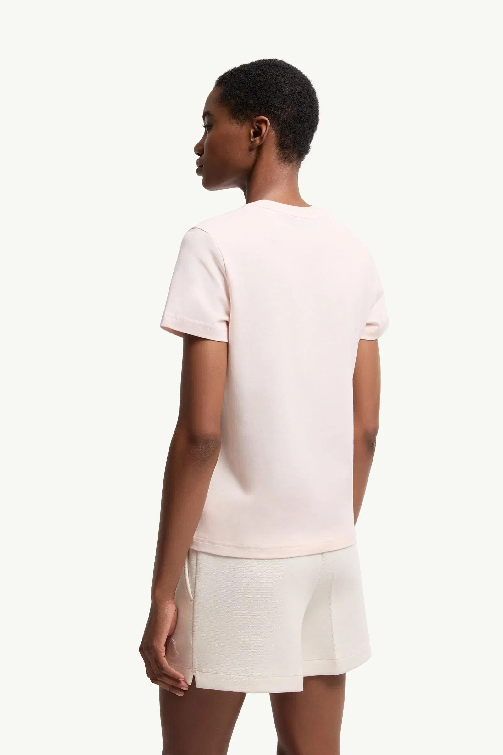 Moncler Logo Patch Cotton T-Shirt (Pack Of Three) Blue & White & Pink Blue & White & Pink