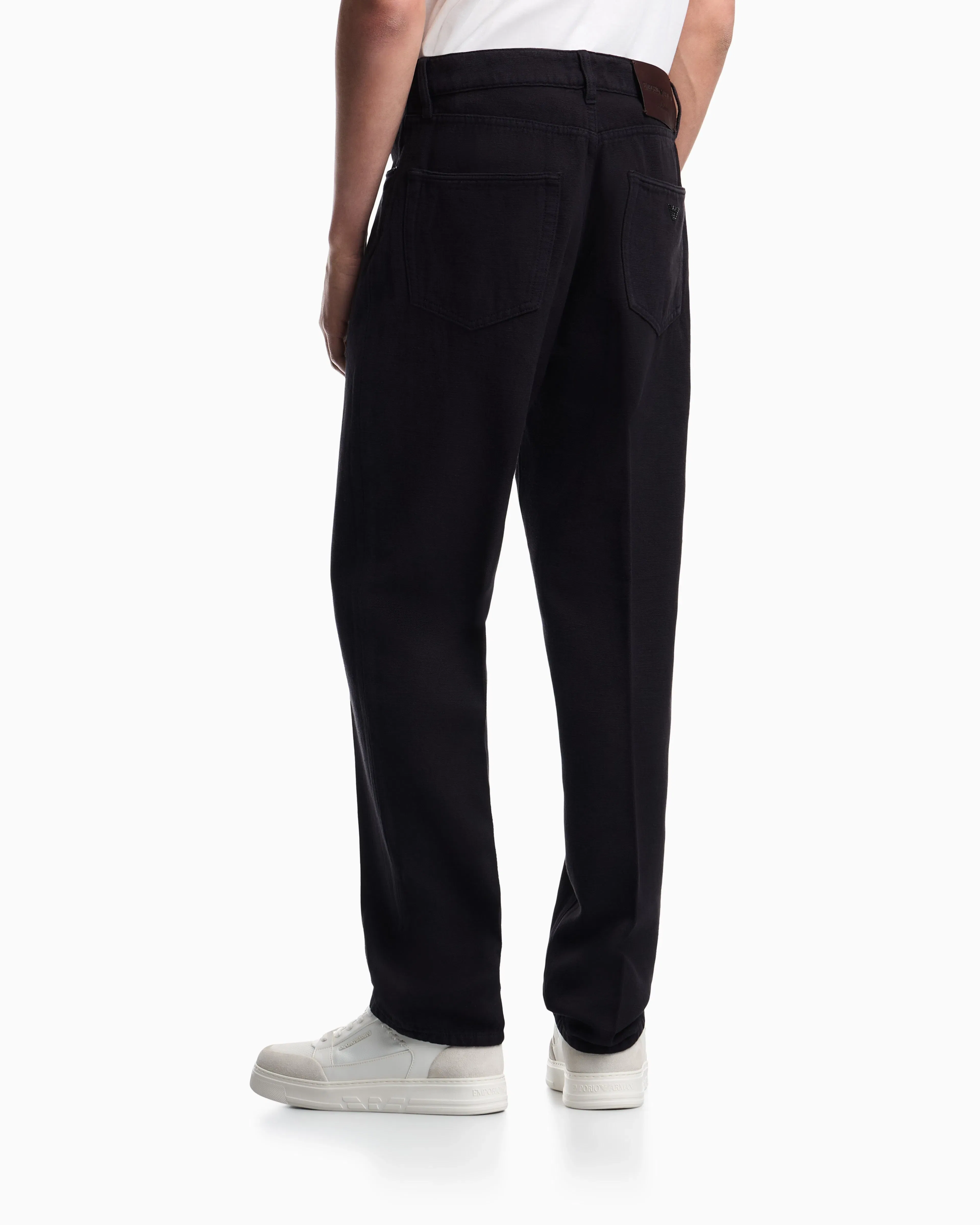 Emporio Armani Denim Capsule Collection J22 regular-fit hemp-blend bull jeans