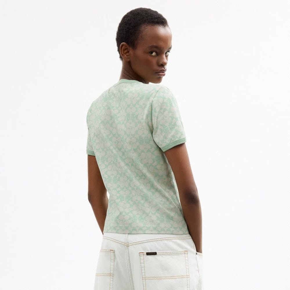 Coach Coach | Brain Dead Signature Ringer T-Shirt Mint