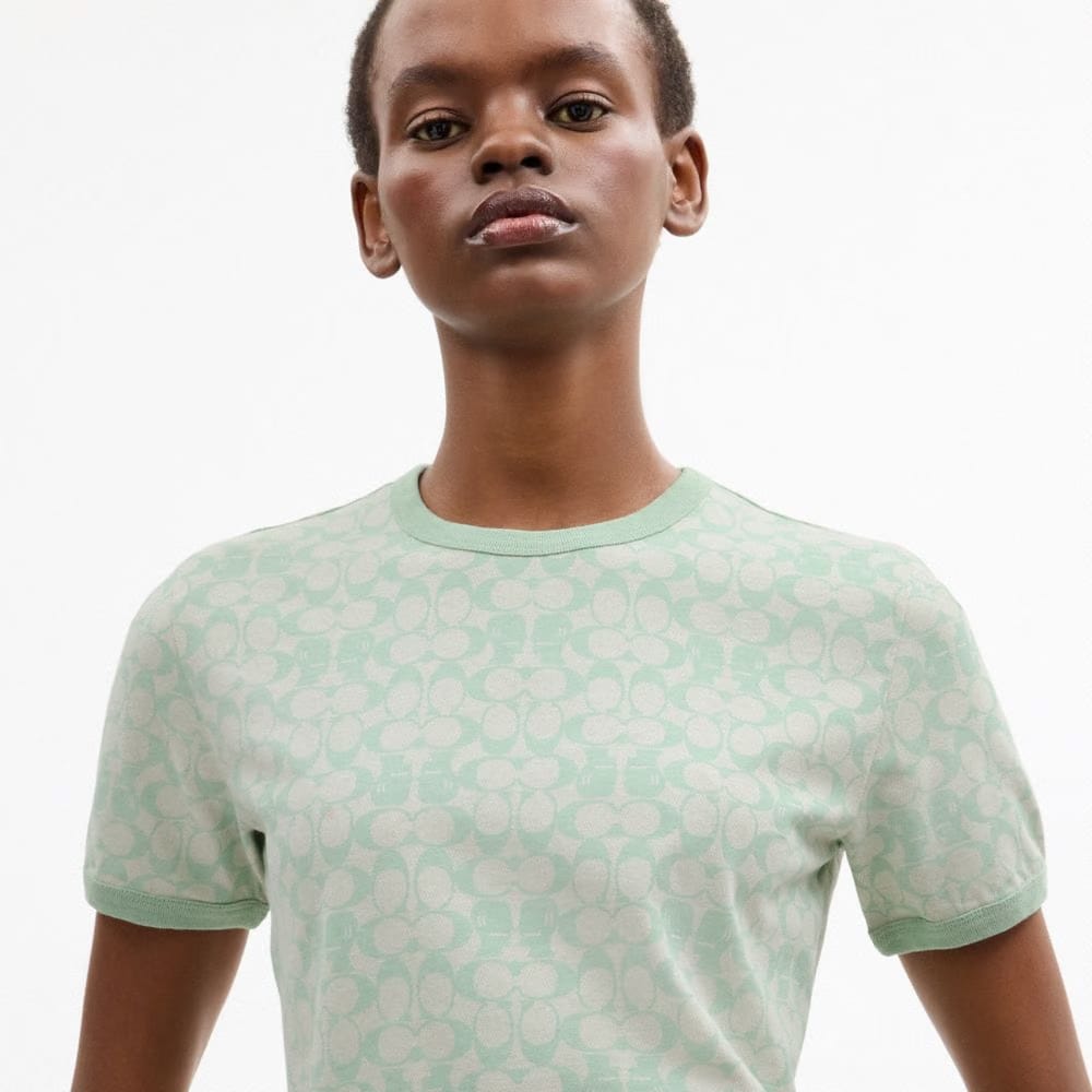 Coach Coach | Brain Dead Signature Ringer T-Shirt Mint