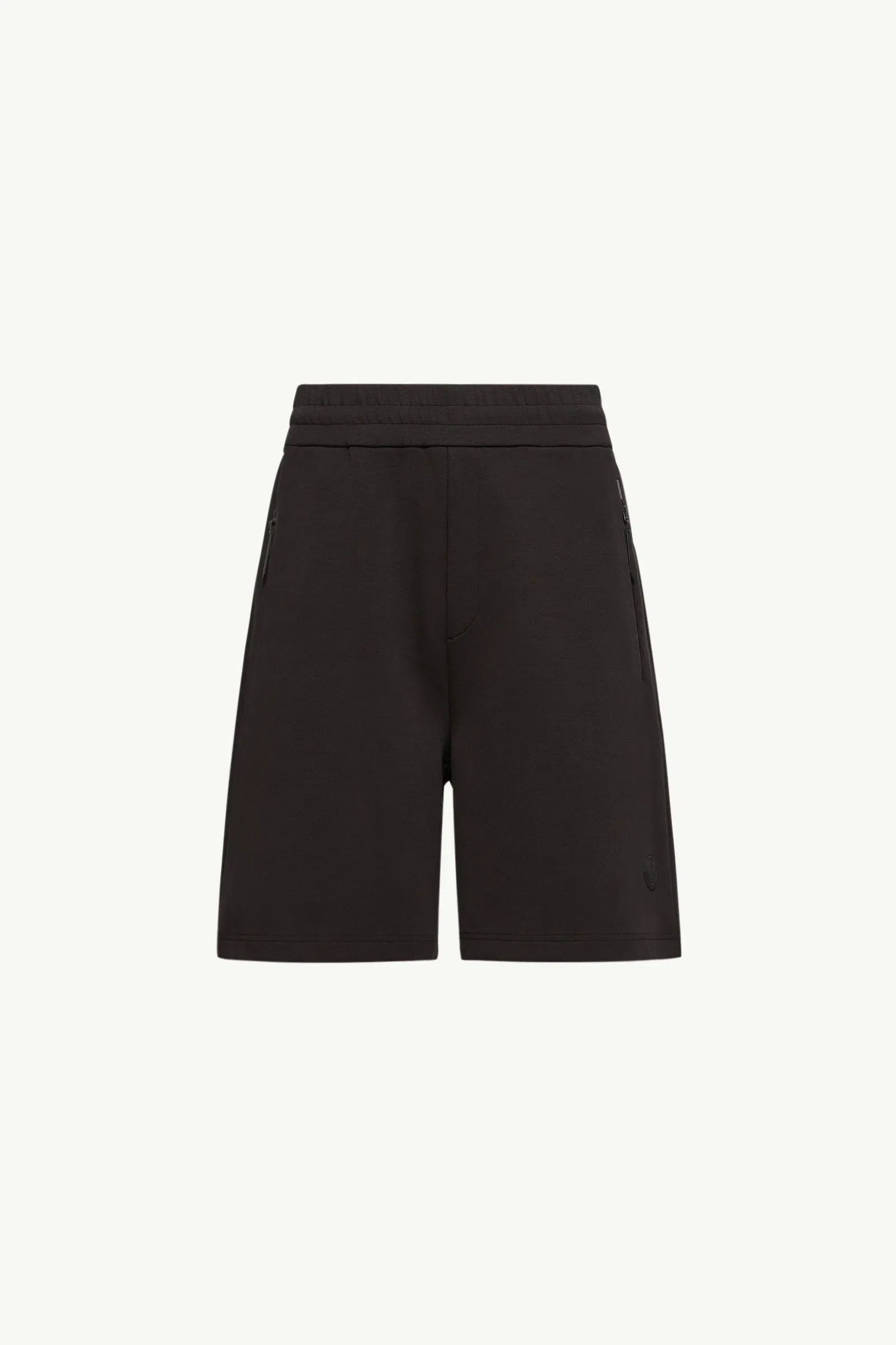 Moncler Interlock Cotton Blend Shorts Black Black