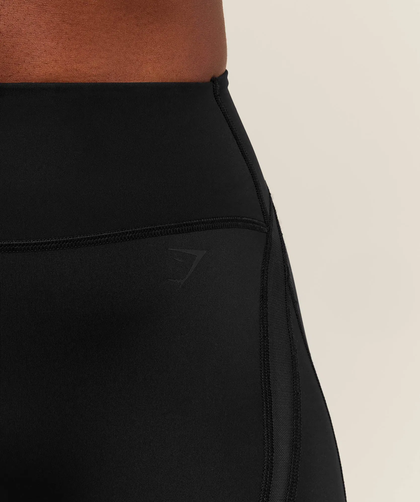 Women's Gymshark Mesh Panel Leggings GS Black