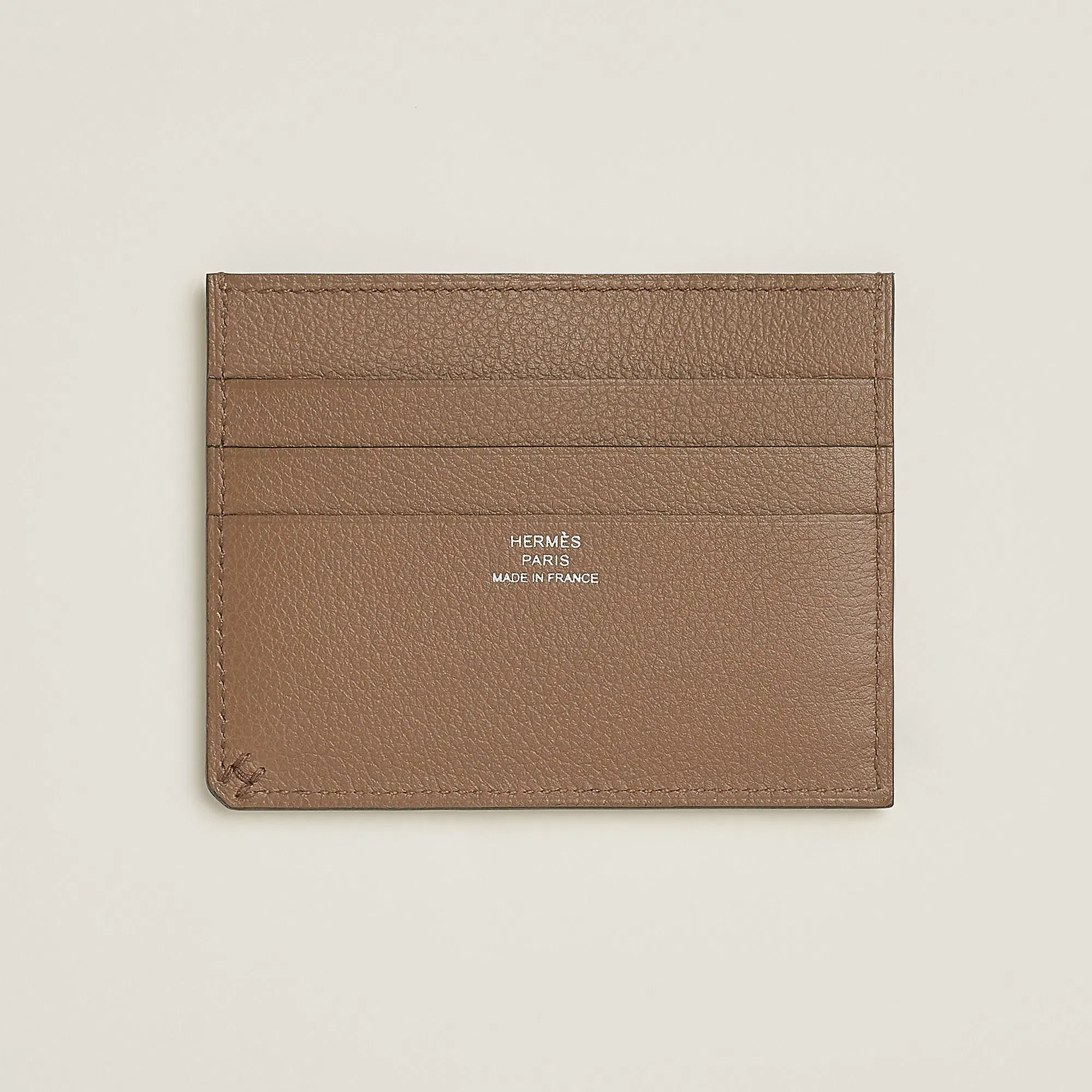 Hermes H Sellier Fil Card Holder Noir