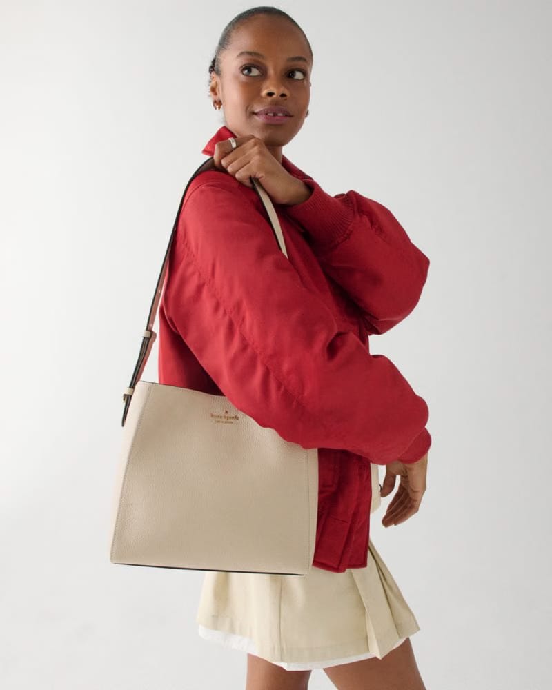 KateSpade Juliette Medium Bucket Bag Light Sand