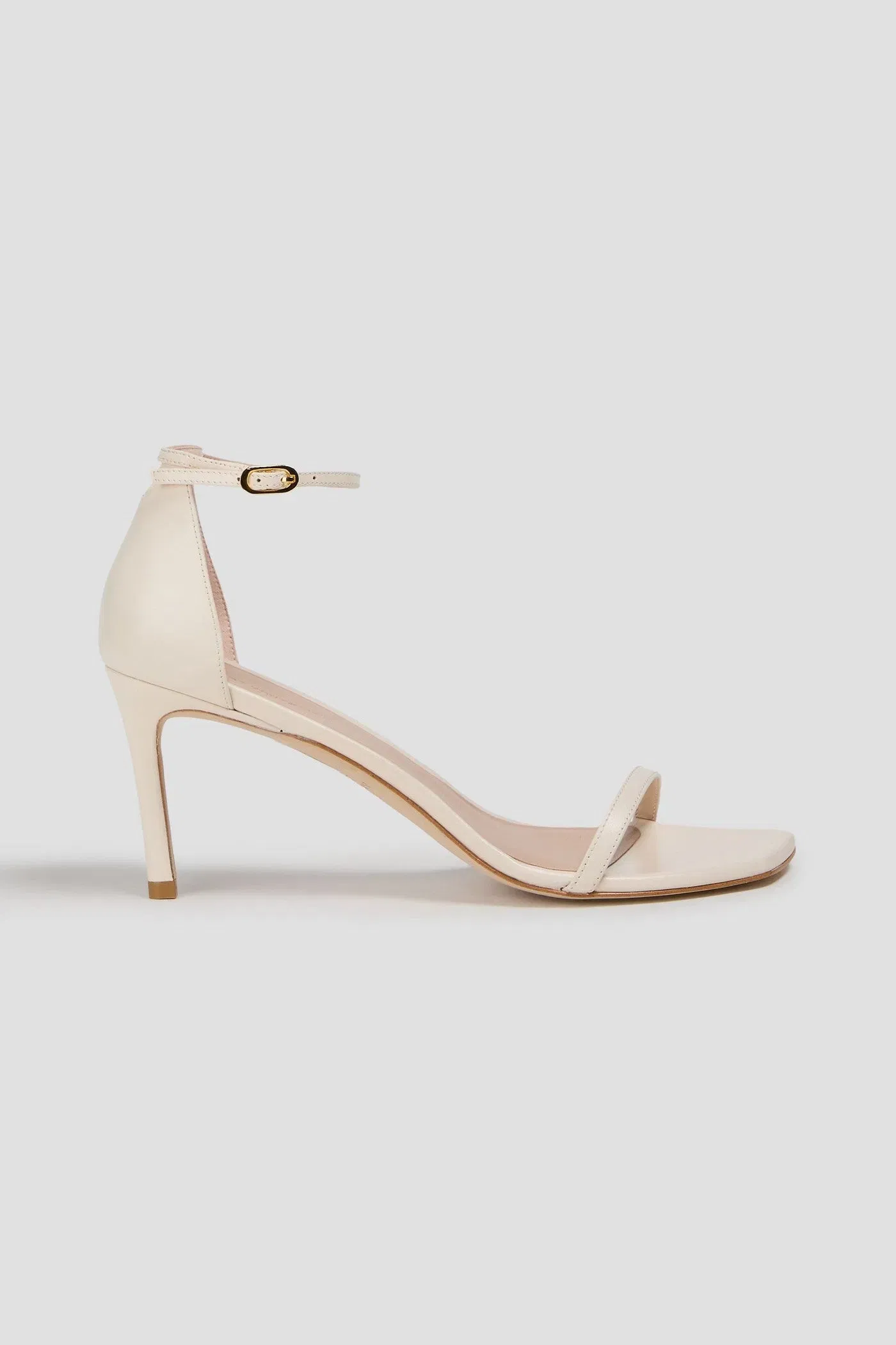Stuart Weitzman Amelina 75 Leather Sandals Ivory Women's