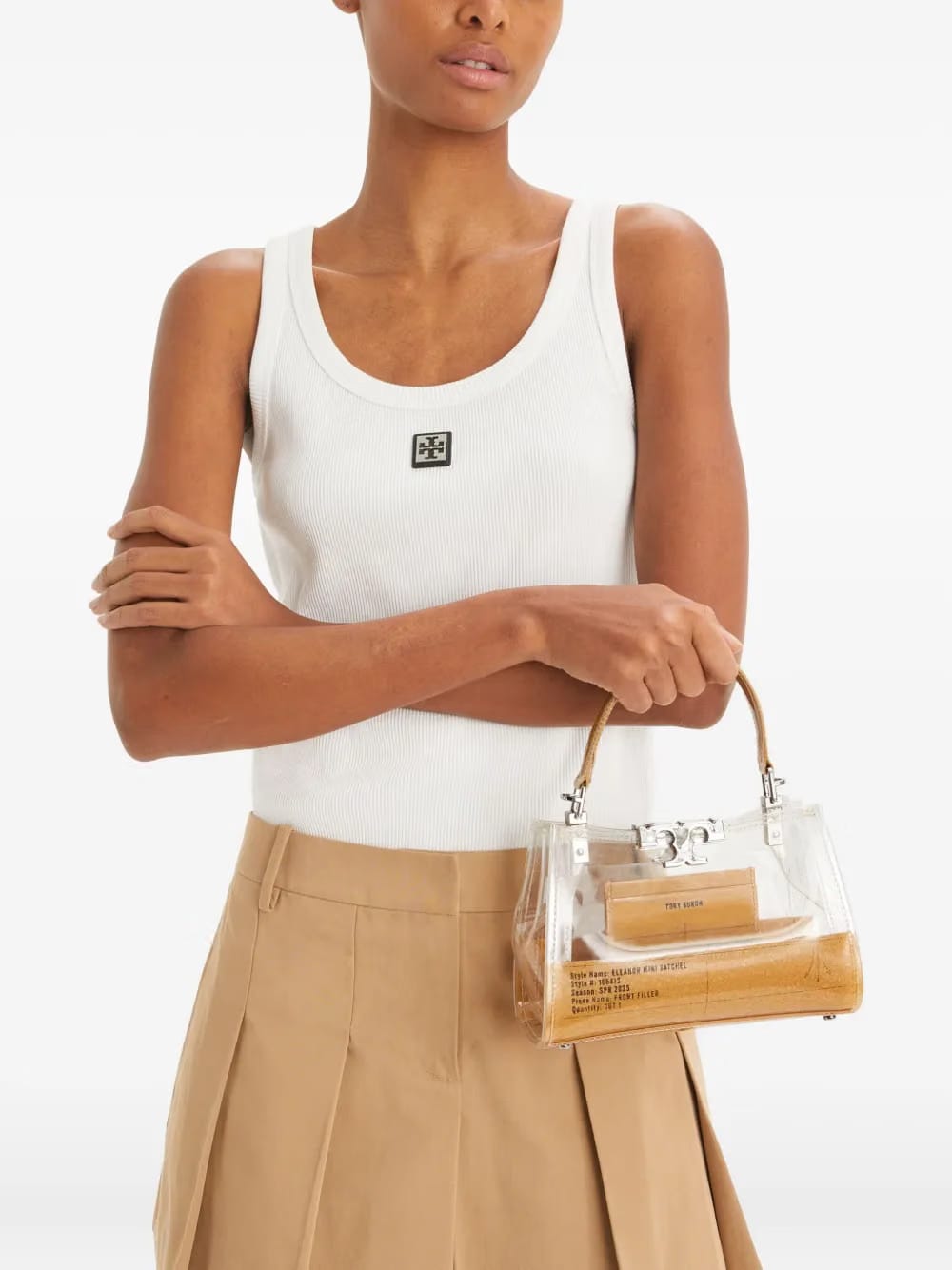 Eleanor Clear mini satchel bag