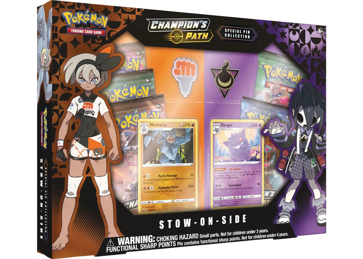 2020 Pokemon Tcg Sword And Shield Champions Path Special Pin Collection Stow-On-Side