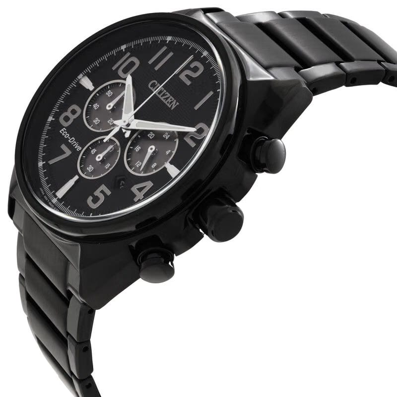 Citizen Chronograph Black Dial Mens Watch And Bracelet Box Set