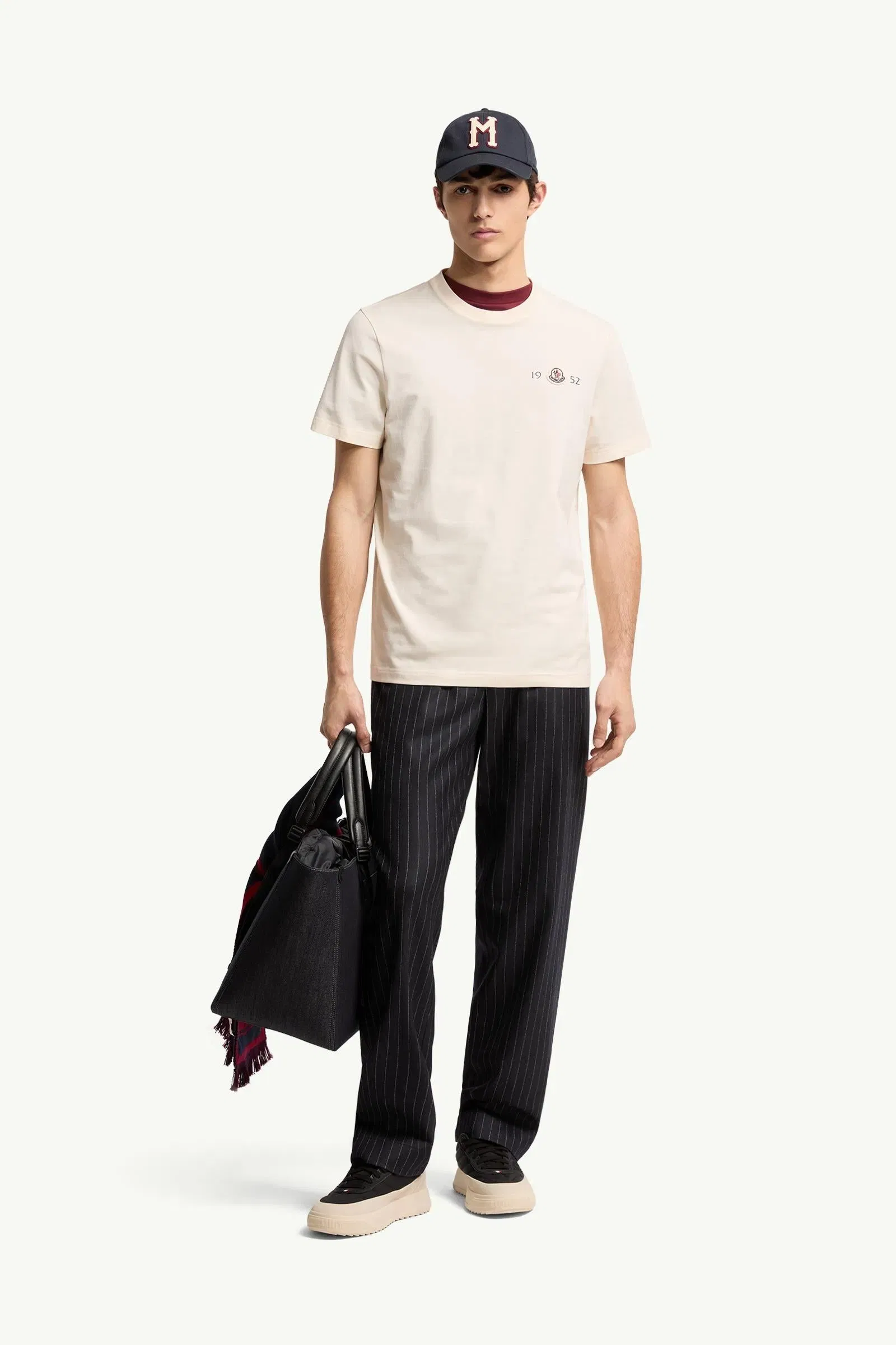 Moncler Logo Cotton T-Shirt White White