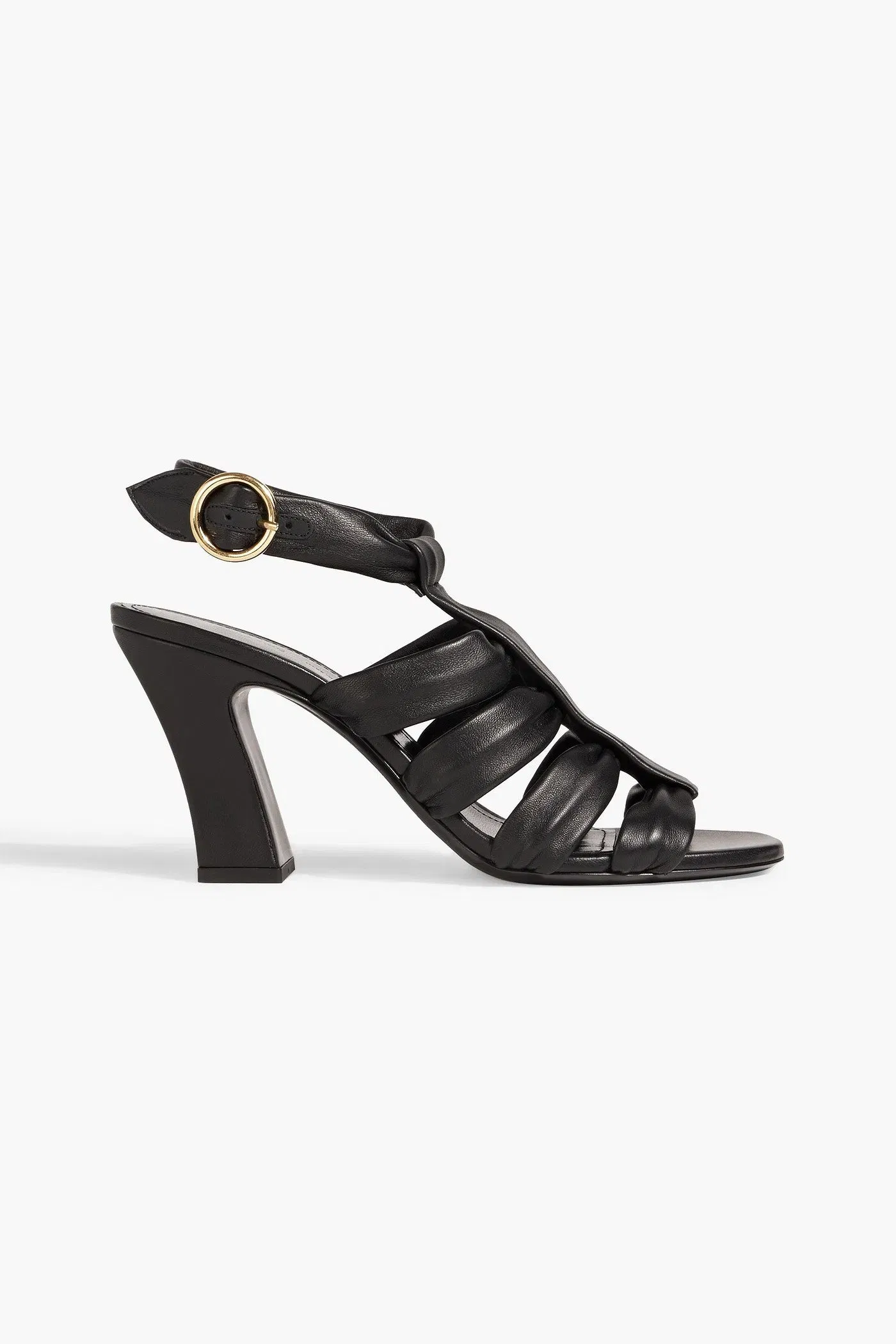 Khaite Perth Leather Sandals Black Women's