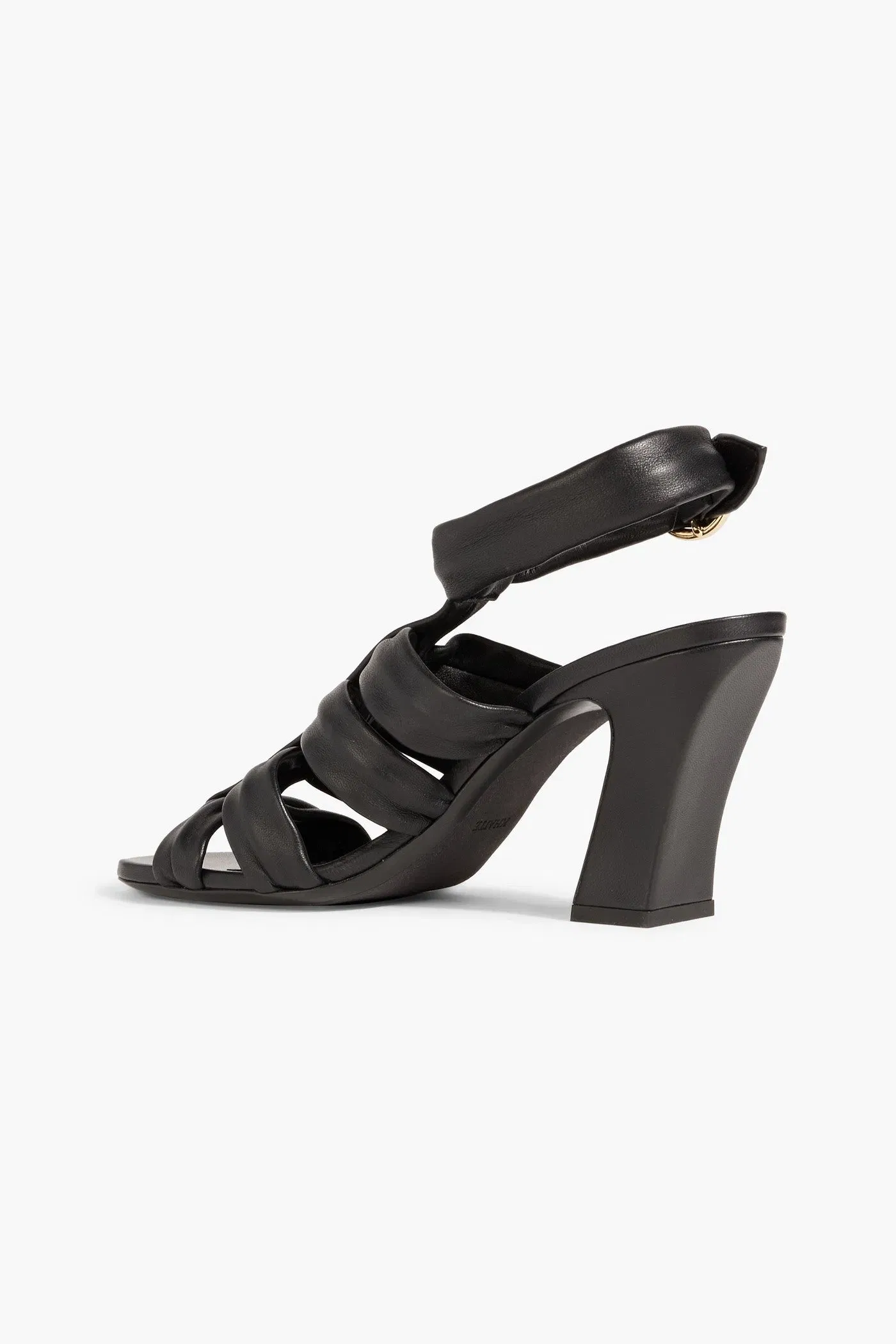Khaite Perth Leather Sandals Black Women's