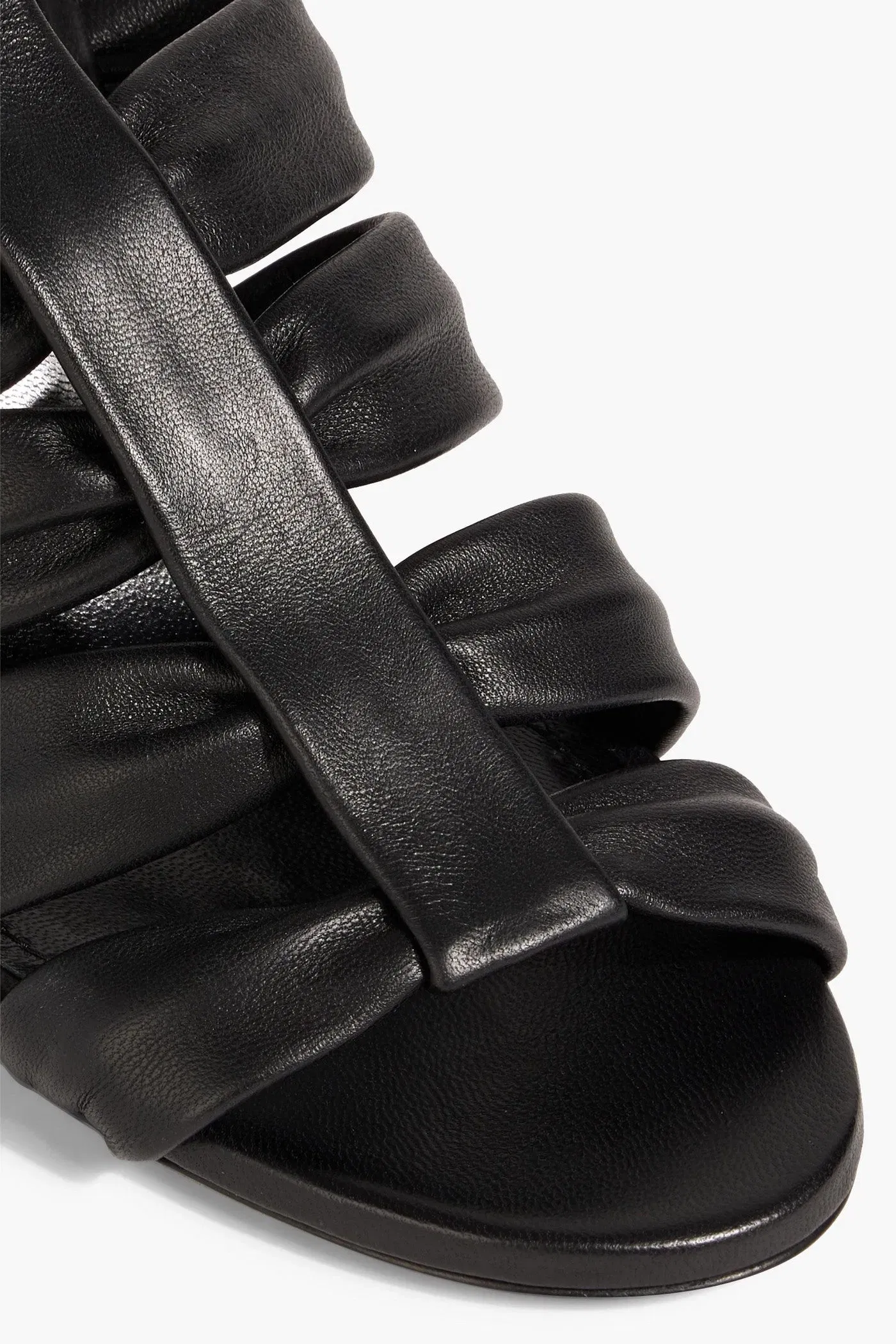 Khaite Perth Leather Sandals Black Women's