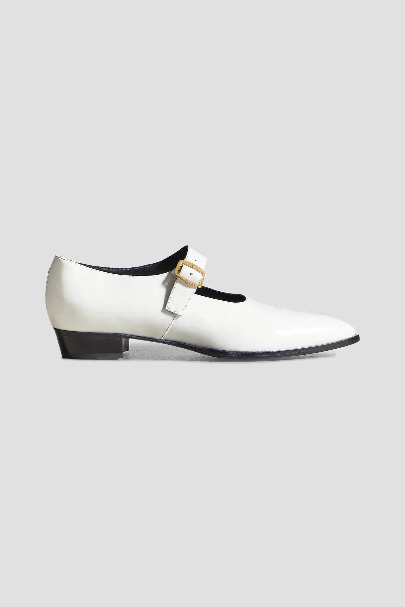 Bally Gerwin Glossed-Leather Mary Jane Flats White Women's