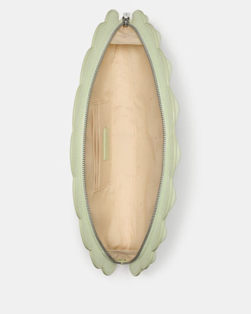KateSpade Lotus Fan Clutch Bag Lime Frosting
