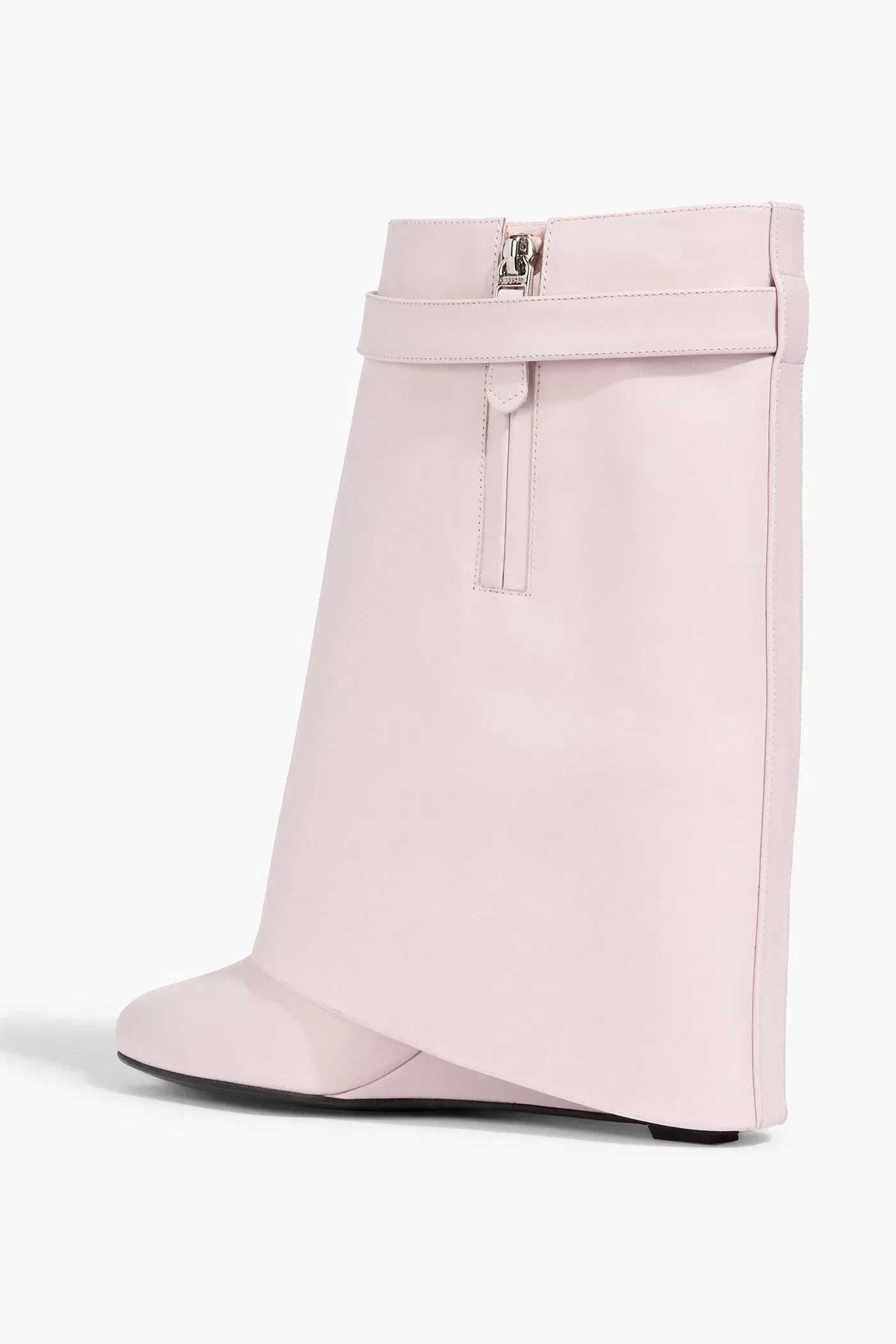 Givenchy Shark Lock Leather Ankle Boots Baby Pink Women's