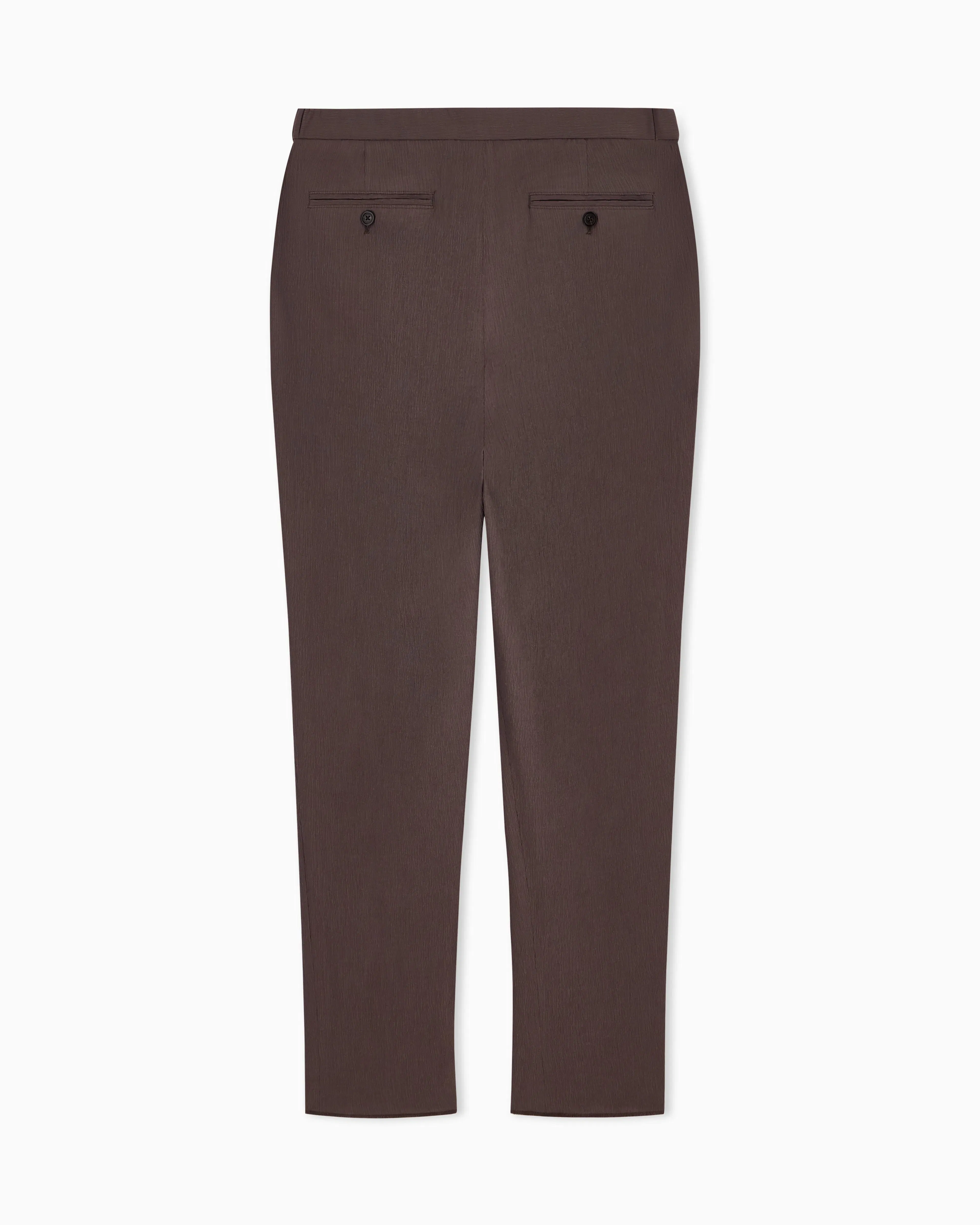 Emporio Armani 3D wrinkle-effect crêpe fabric trousers