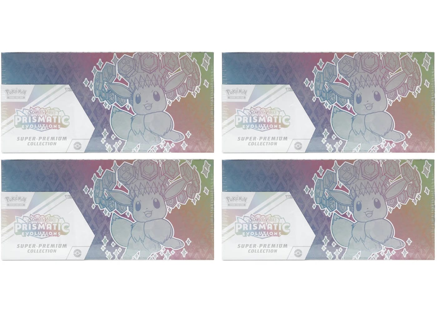 2025 Pokemon Scarlet & Violet Prismatic Evolutions Super Premium Collection 4X Lot