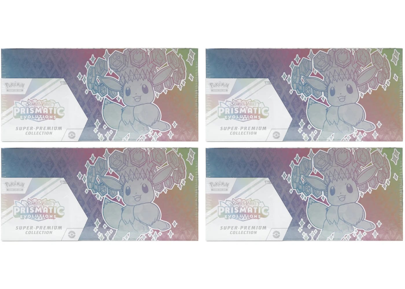 2025 Pokemon Scarlet & Violet Prismatic Evolutions Super Premium Collection 4X Lot