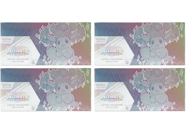 2025 Pokemon Scarlet & Violet Prismatic Evolutions Super Premium Collection 4X Lot